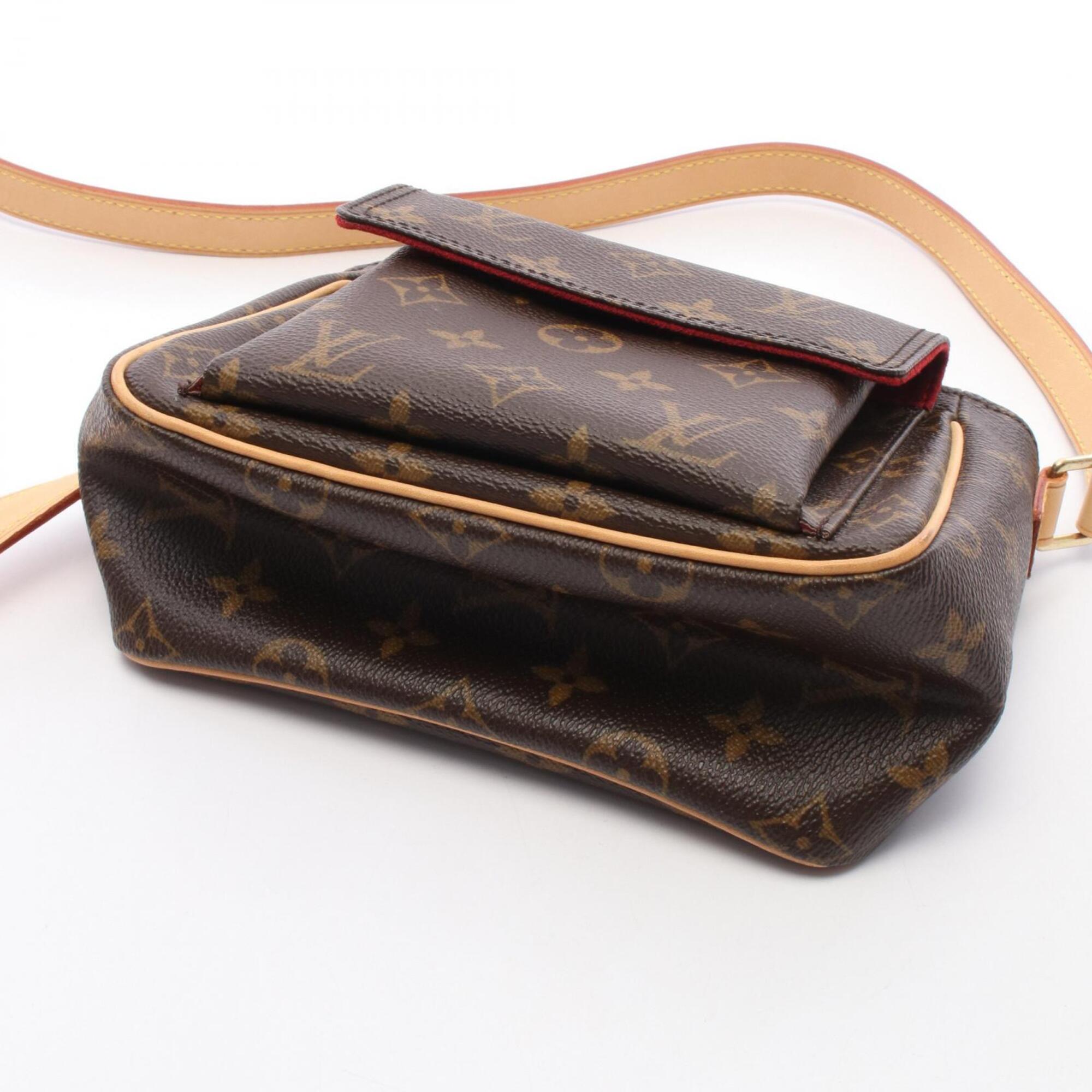 Louis Vuitton Brown Monogram Coated Canvas Leather Handbag Shoulder Bag (Pre-Owned)