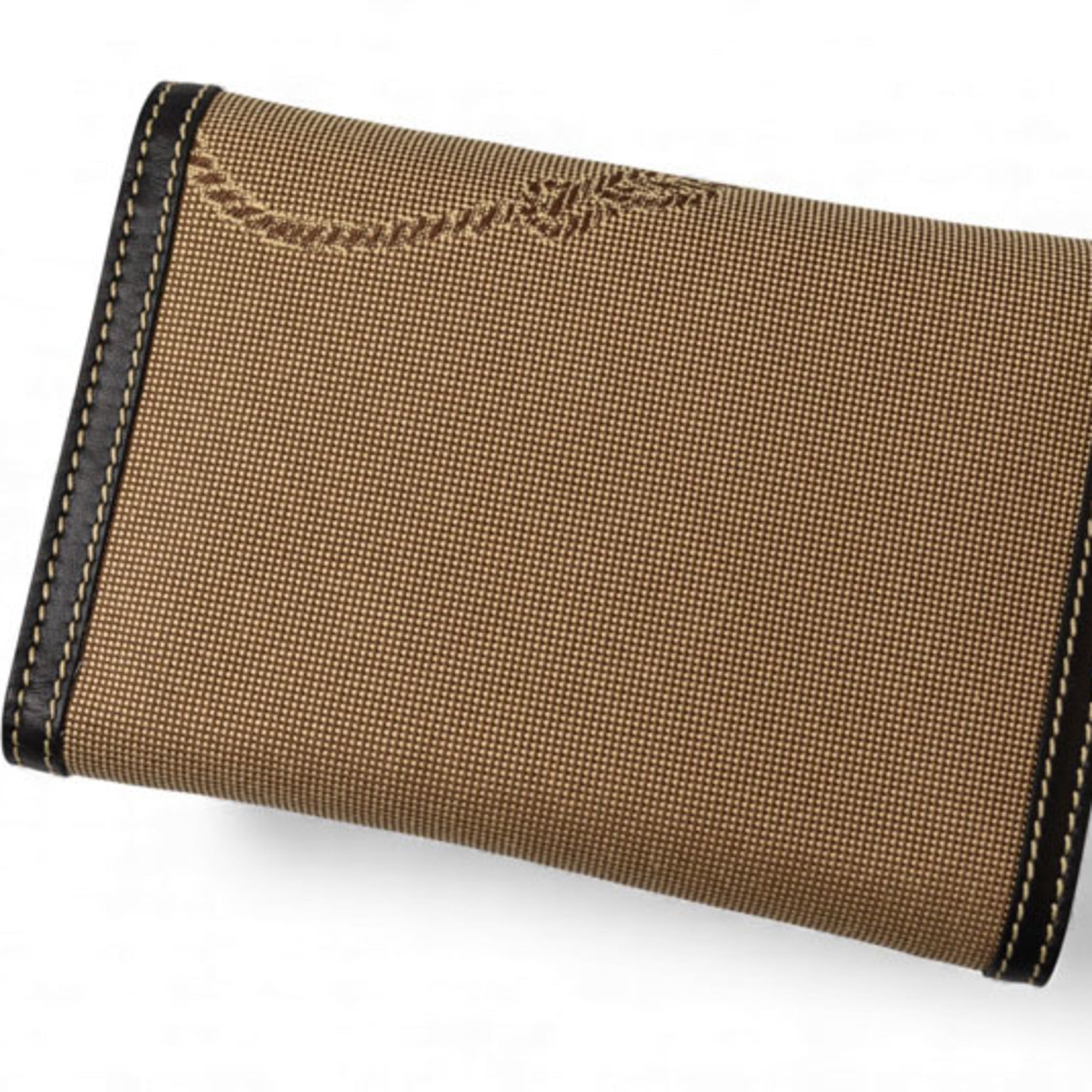 Prada Beige Black Canvas Wallet (Tri-Fold) (Pre-Owned)