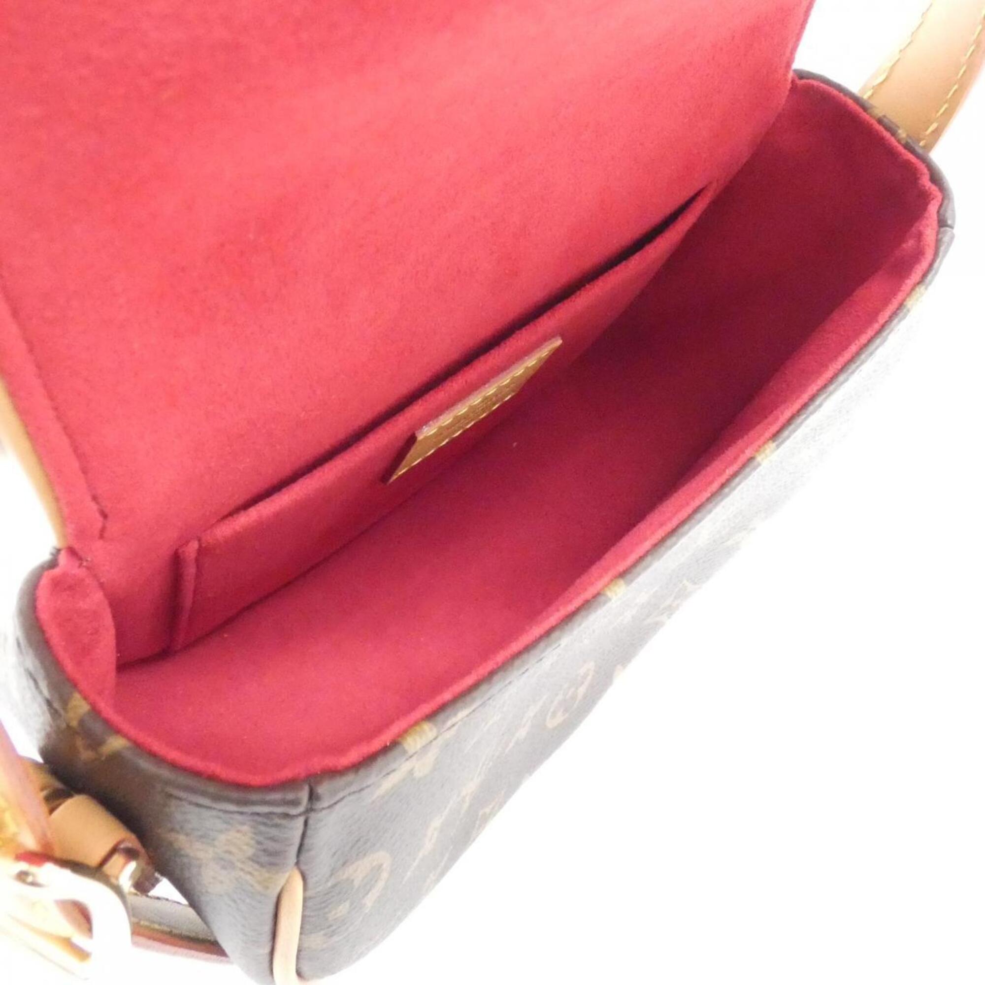Louis Vuitton Marron Coated Canvas Shoulder Bag (Pre-Owned)