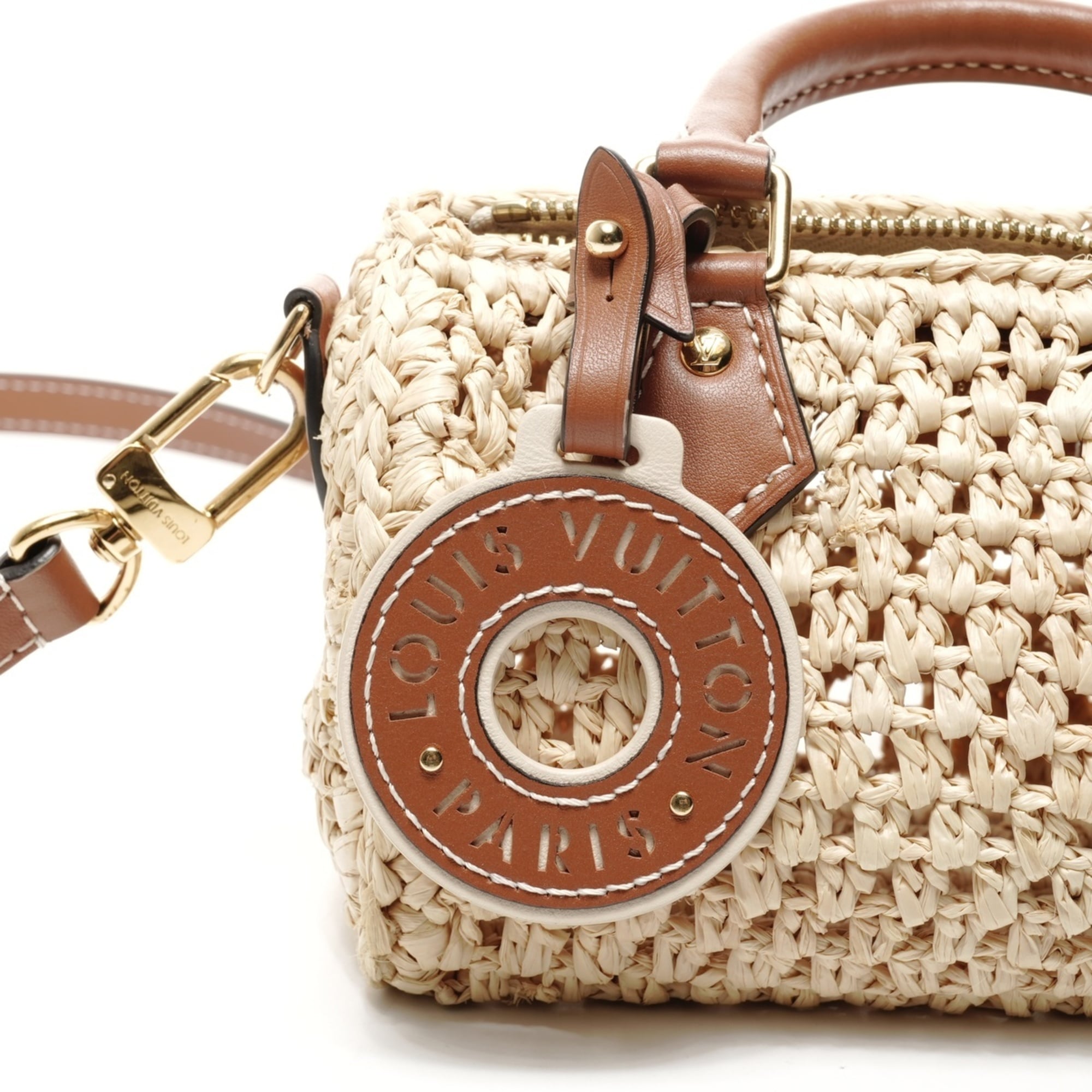 Louis Vuitton Beige Raffia Shoulder Bag (Pre-Owned)
