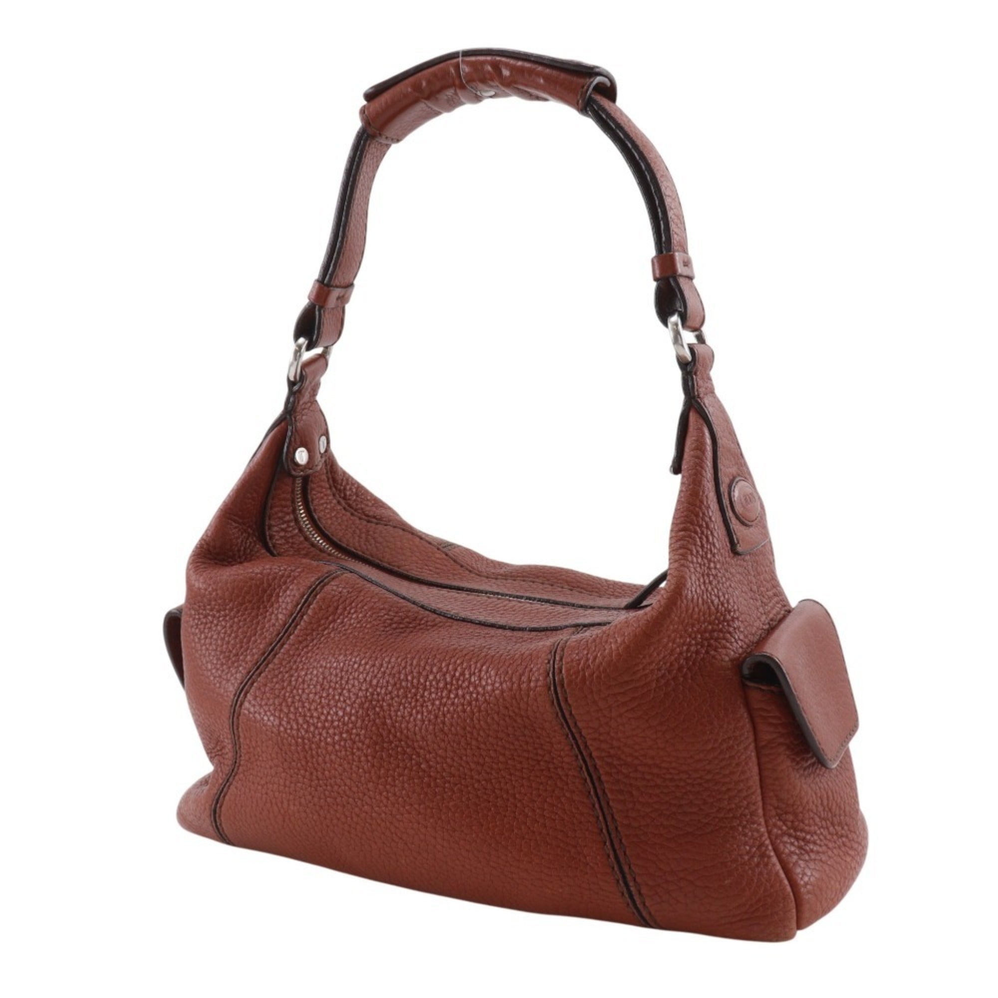 Tod's Brown Leather Shoulder Bag (Pre-Owned)