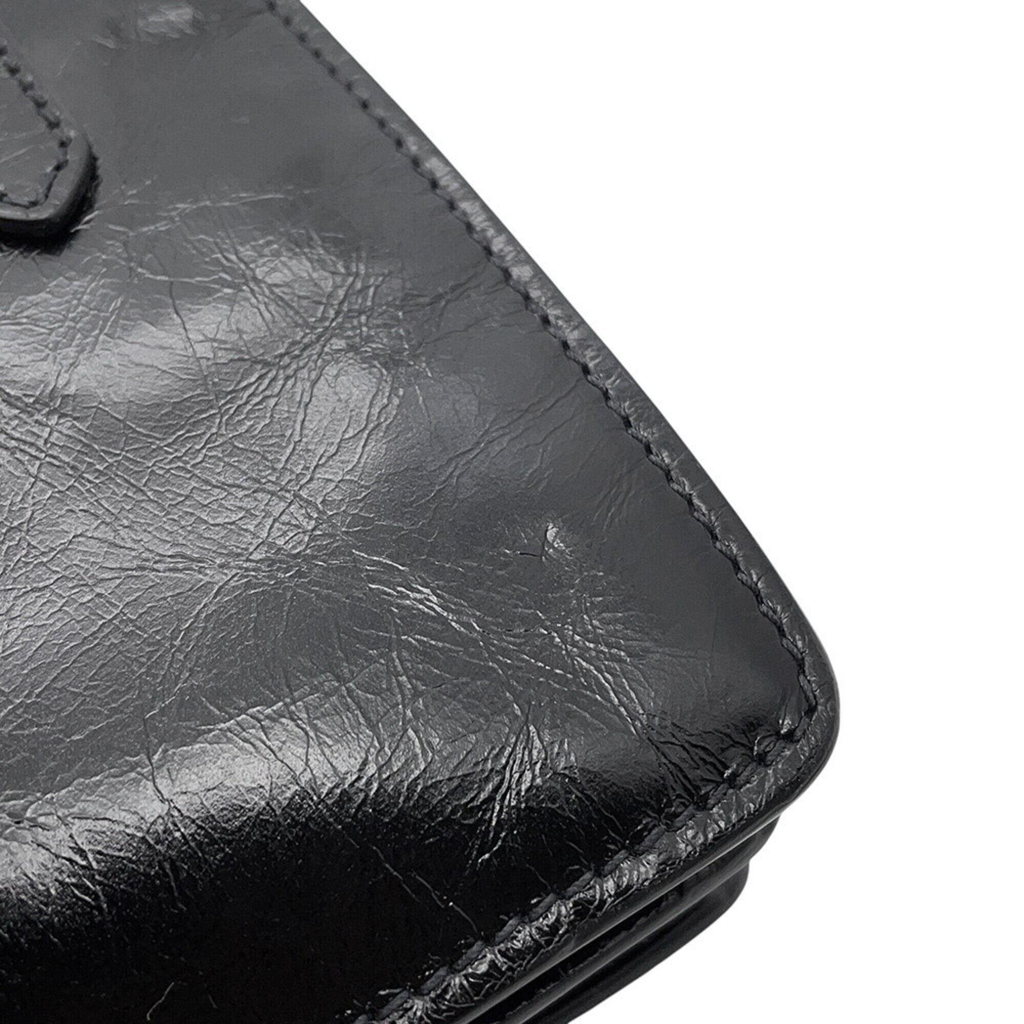 Prada Black Leather Handbag Shoulder Bag (Pre-Owned)