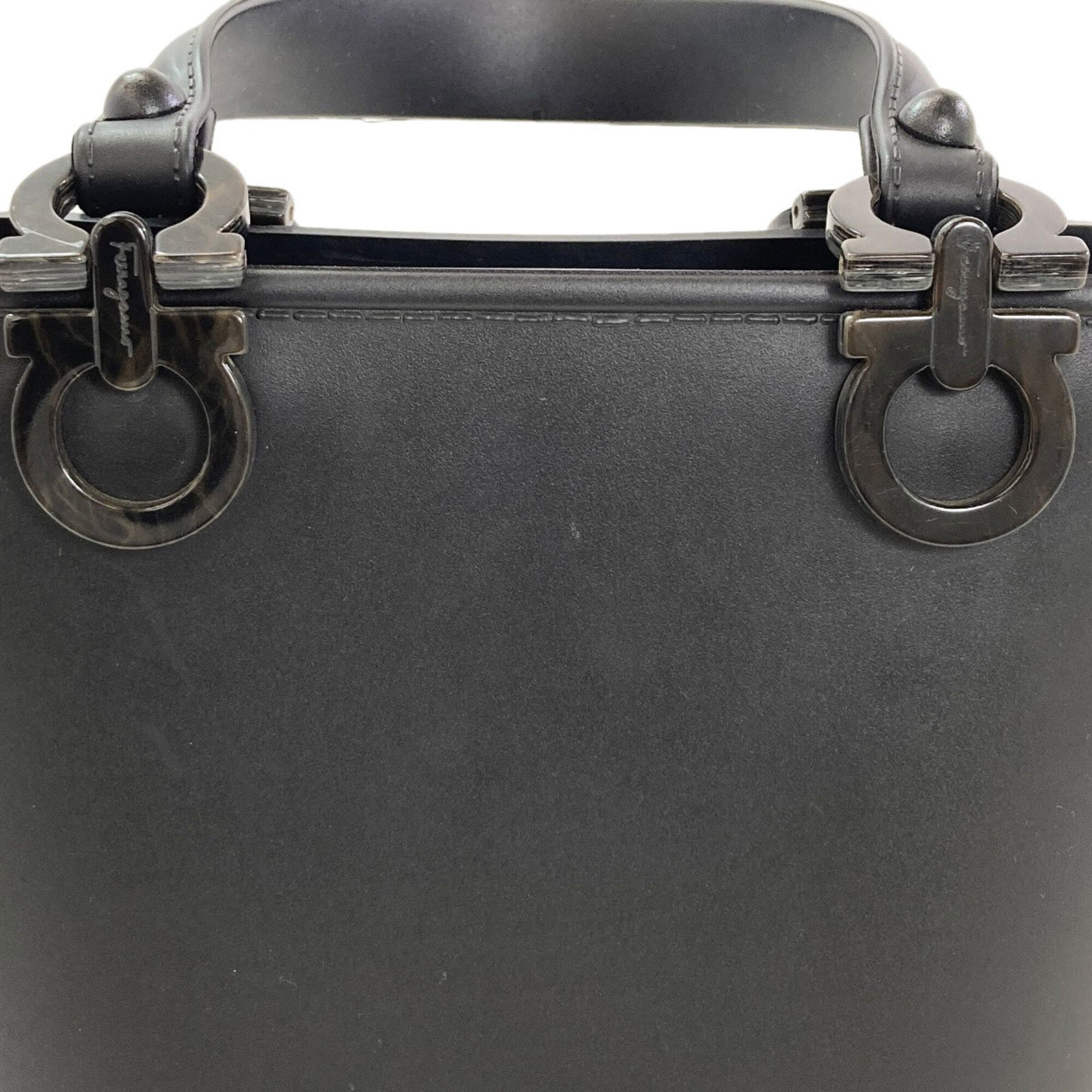 Salvatore Ferragamo Black Rubber Handbag (Pre-Owned)