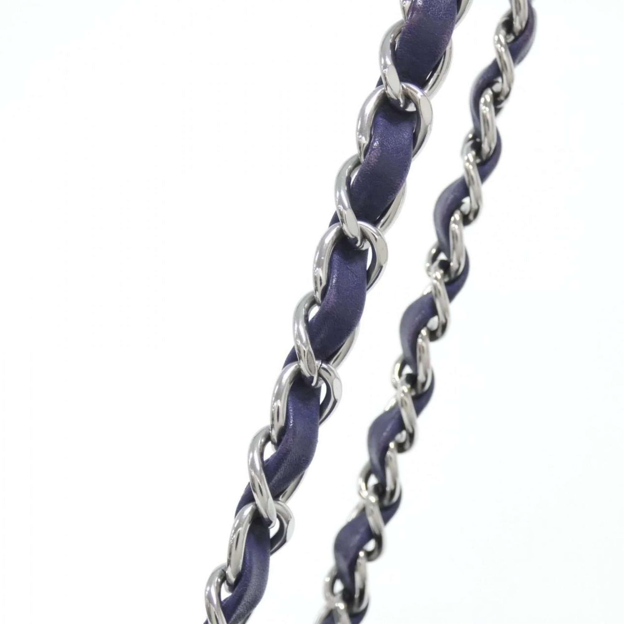 Chanel Blue Leather Shoulder Bag (Pre-Owned)