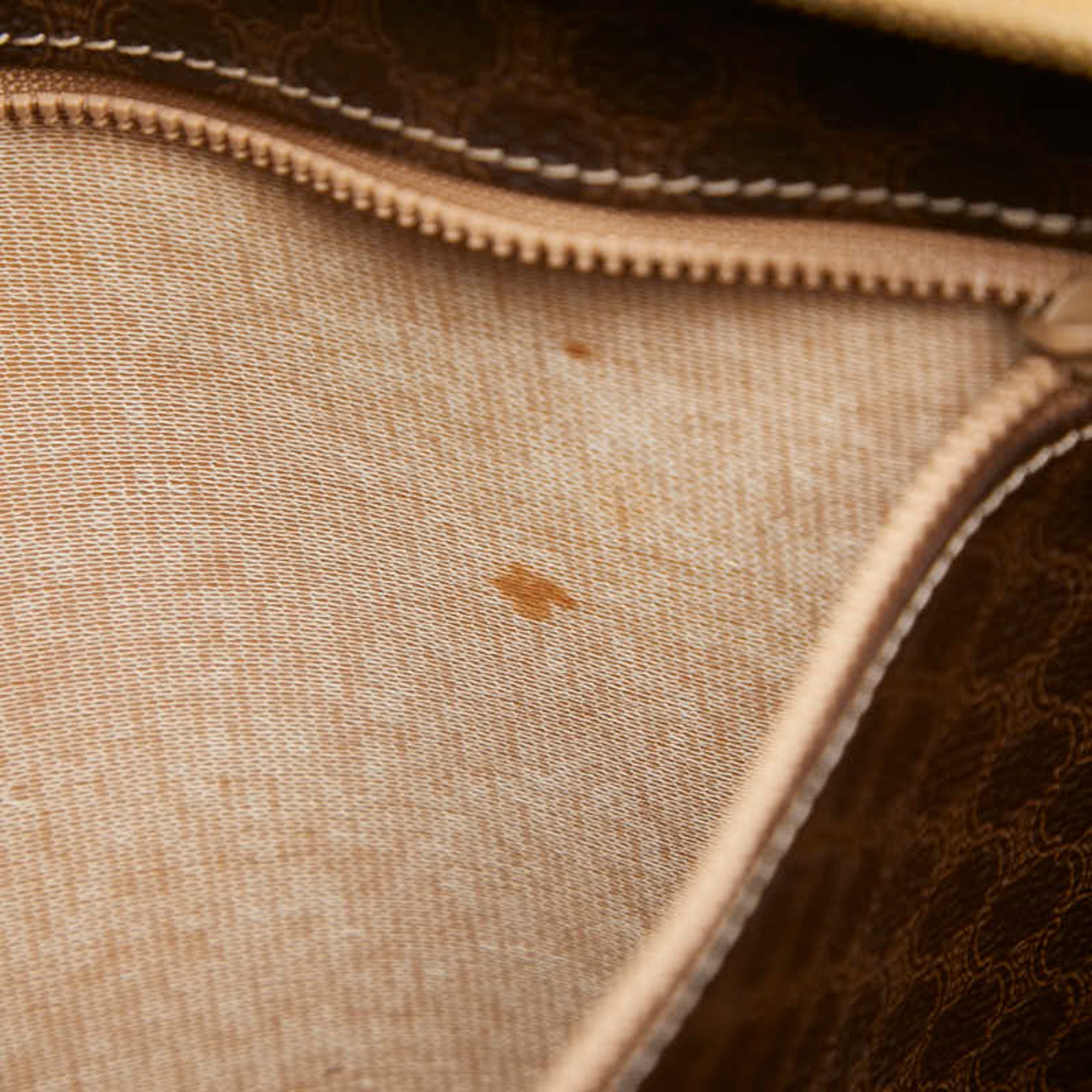 Celine Macadam Brown Pvc Leather Handbag Tote Bag (Pre-Owned)