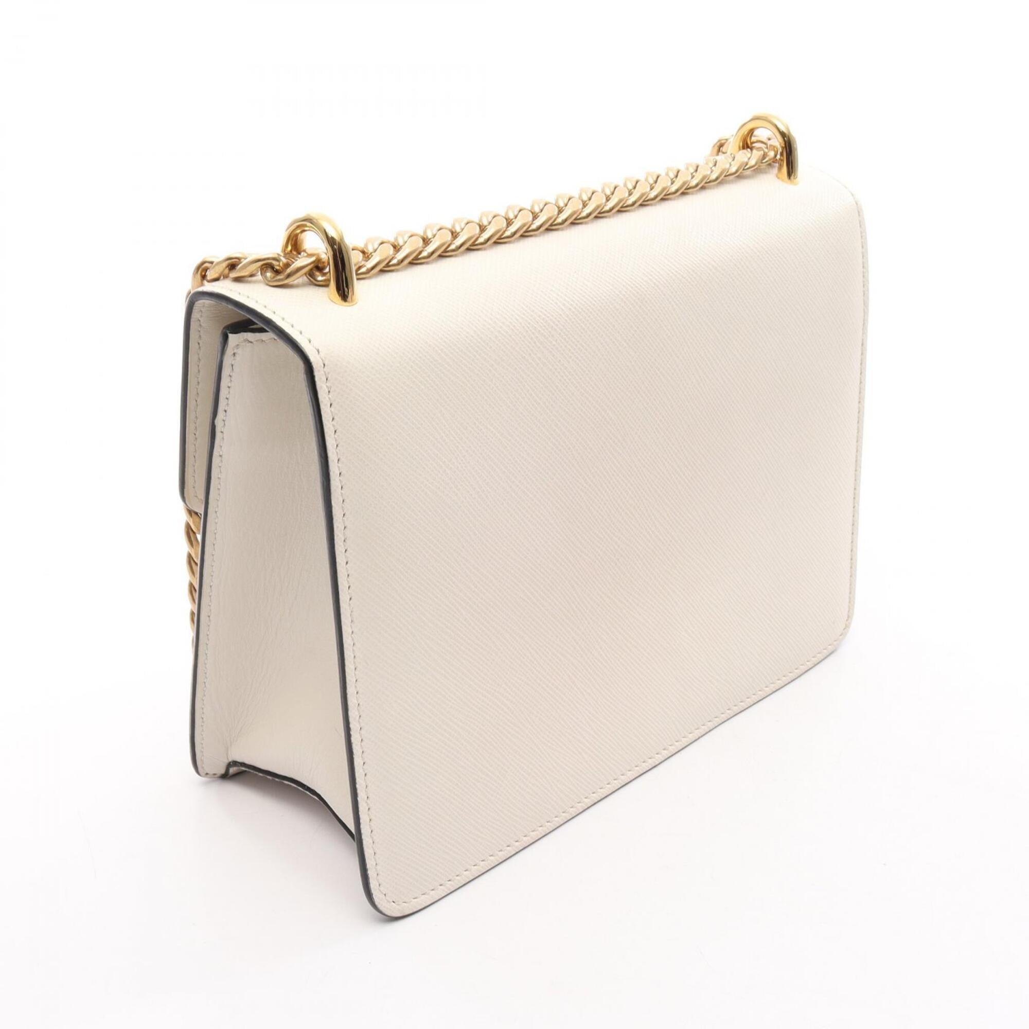 Prada White Saffiano Handbag Shoulder Bag (Pre-Owned)