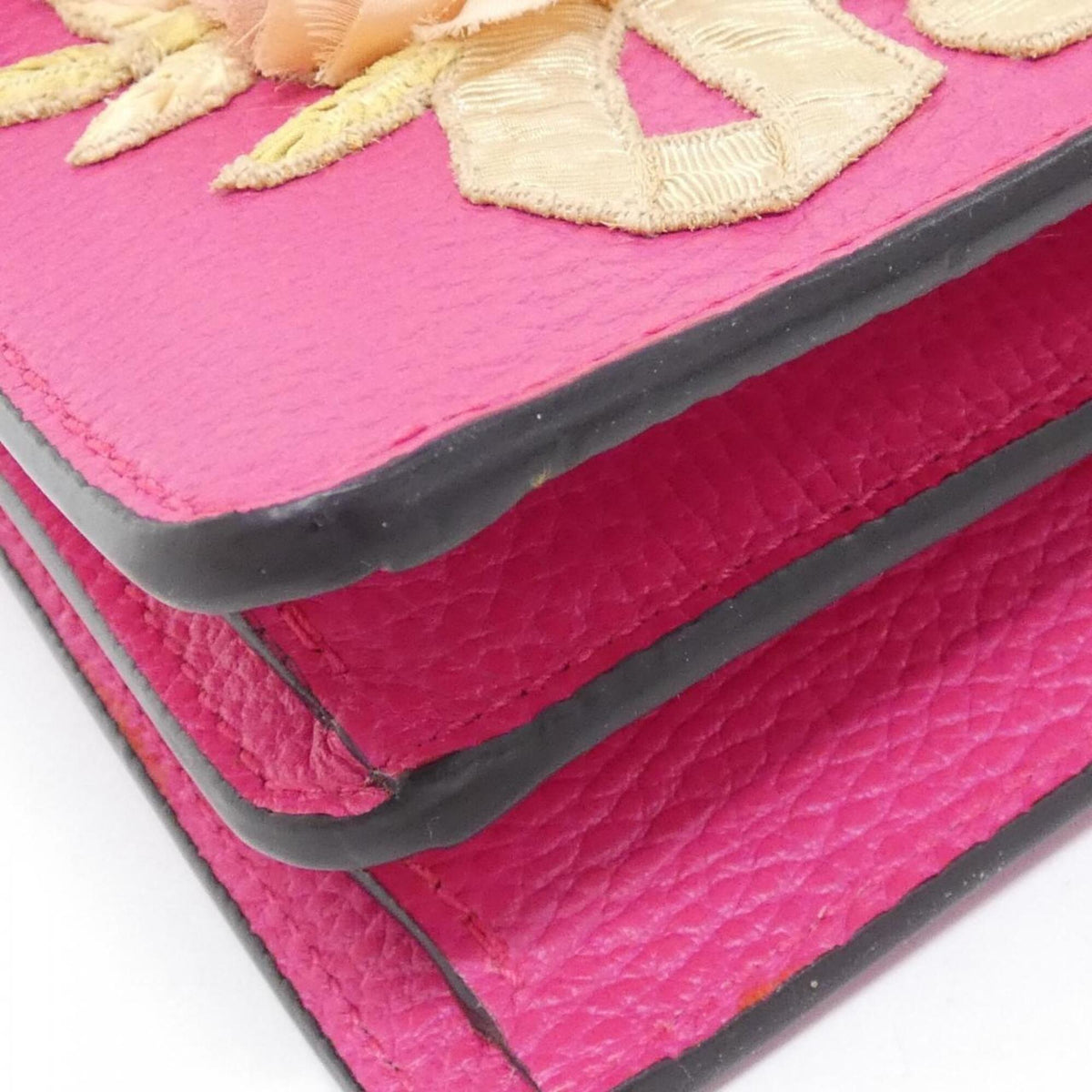 Gucci Pink Leather Shoulder Bag (Pre-Owned)