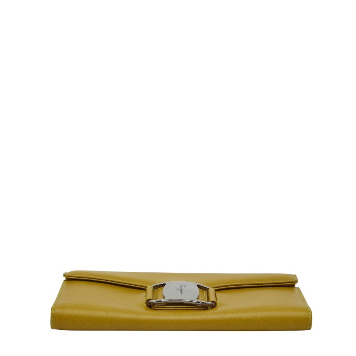 Salvatore Ferragamo Green Leather Long Wallet (Bi-Fold) (Pre-Owned)
