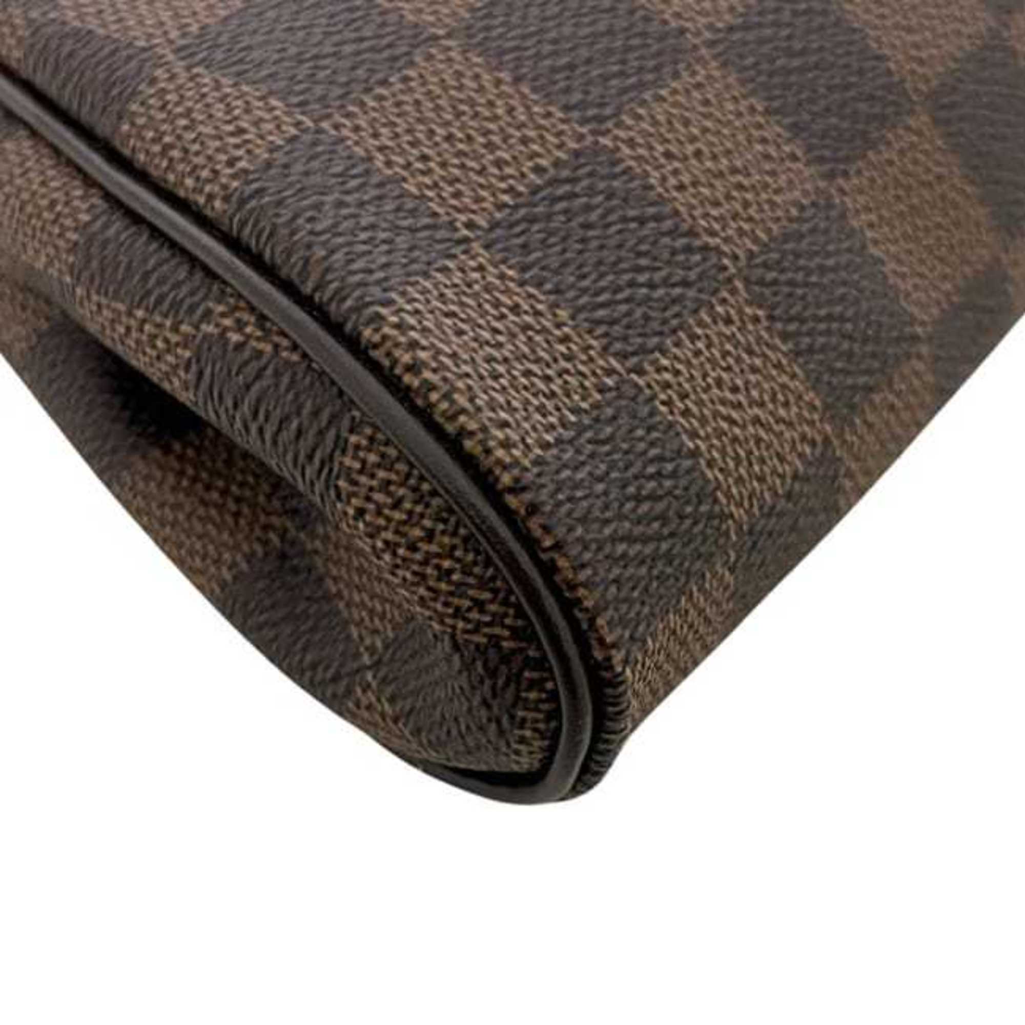 Louis Vuitton Brown Damier Canvas Ebene Damier Canvas Leather Handbag Pouch Shoulder Bag (Pre-Owned)