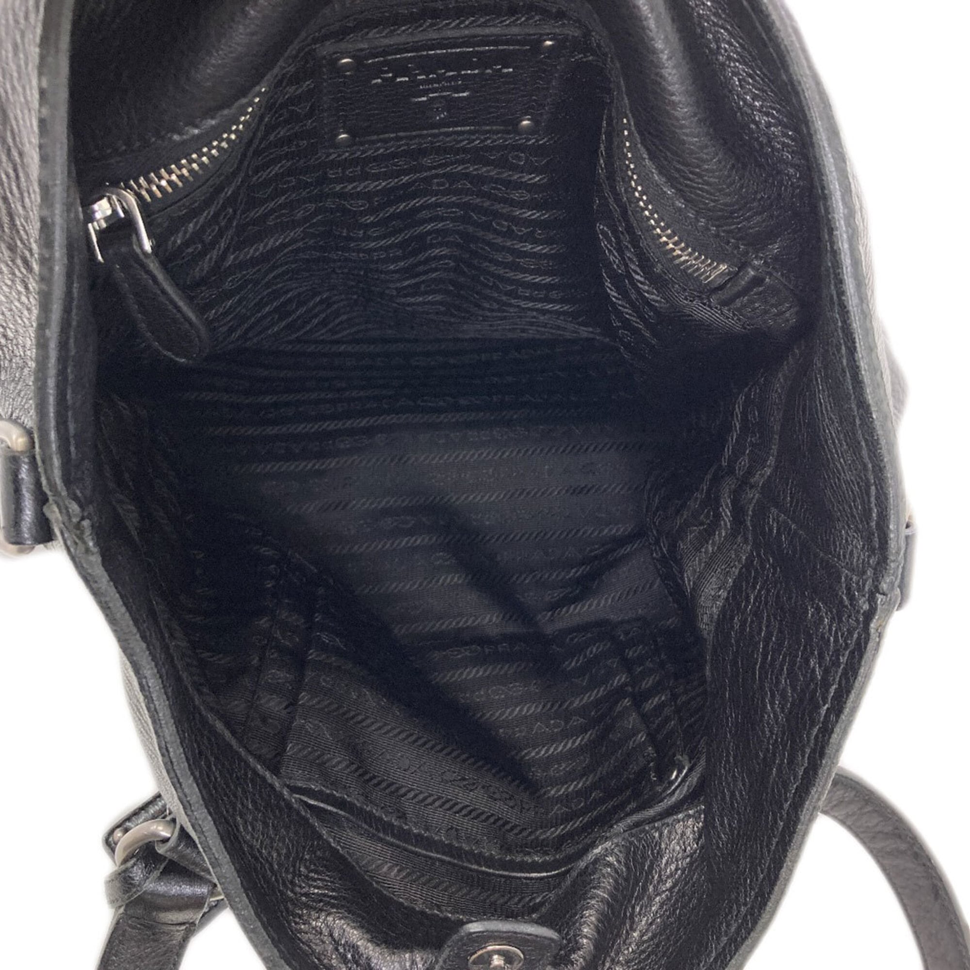 Prada Black Leather Tote Bag (Pre-Owned)