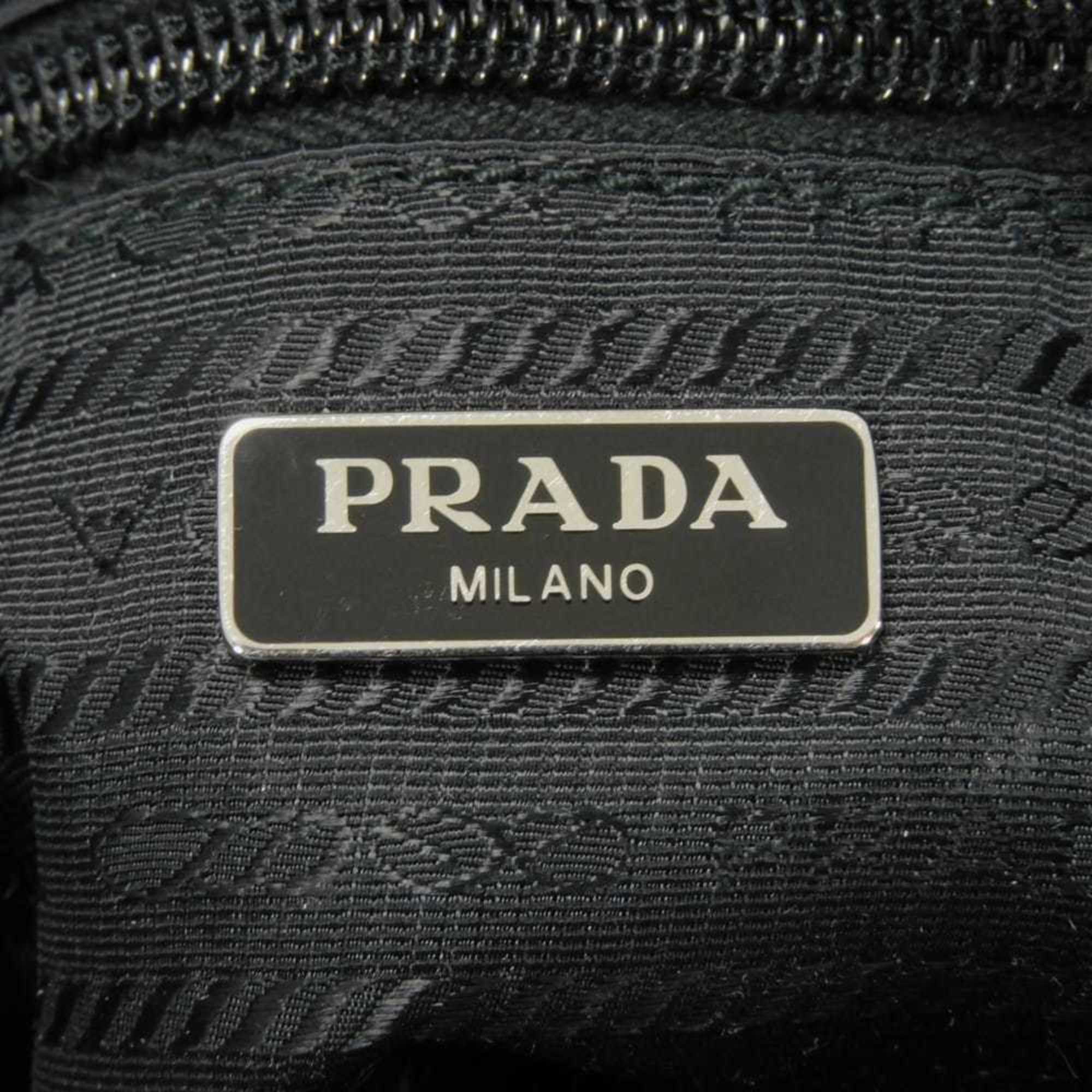 Prada Black Nero Vela Nylon Clutch Bag Pouch (Pre-Owned)