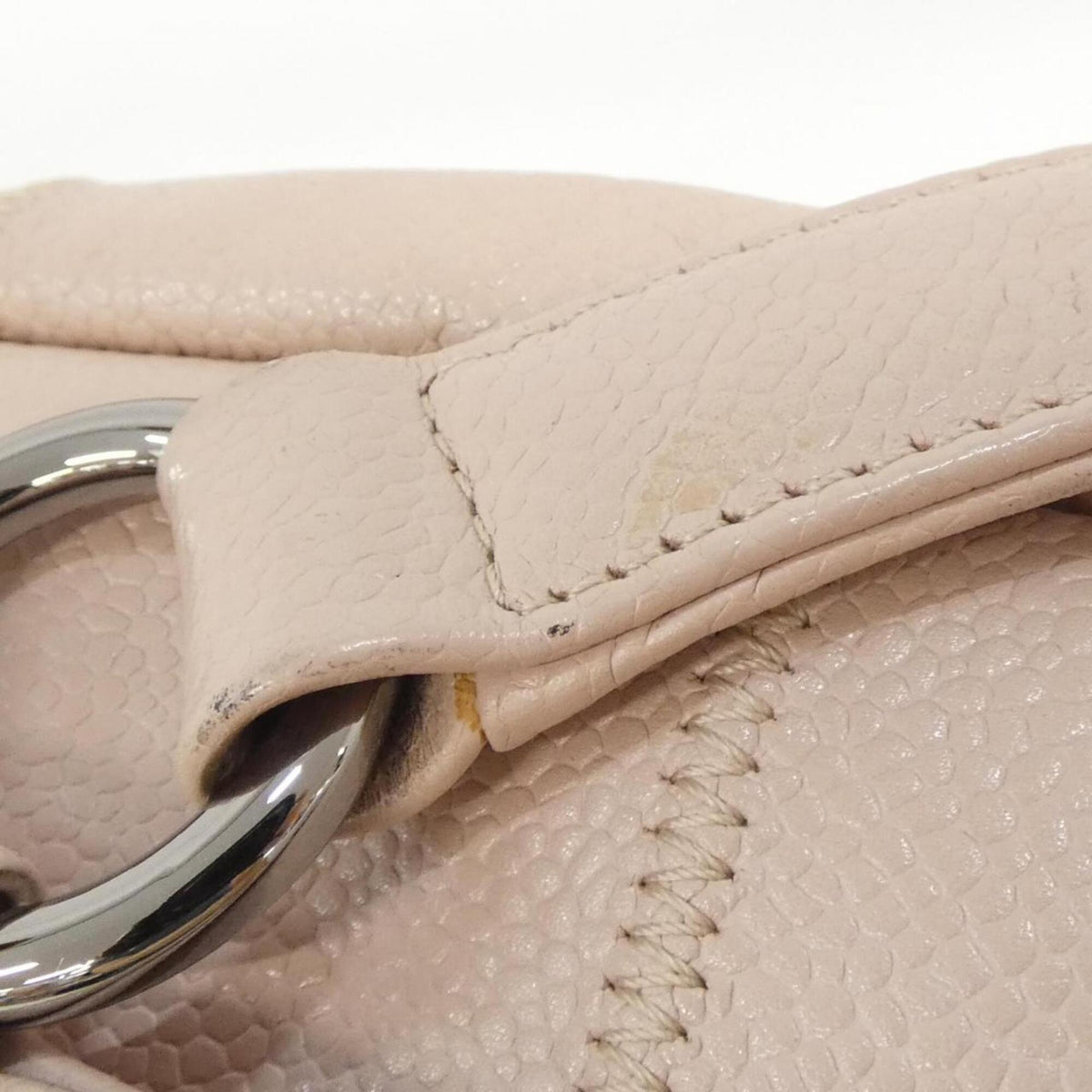 Chanel Light Pink Grained Calfskin Shoulder Bag (Pre-Owned)