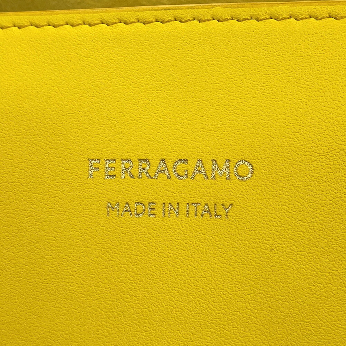 Salvatore Ferragamo Yellow Leather Tote Bag (Pre-Owned)