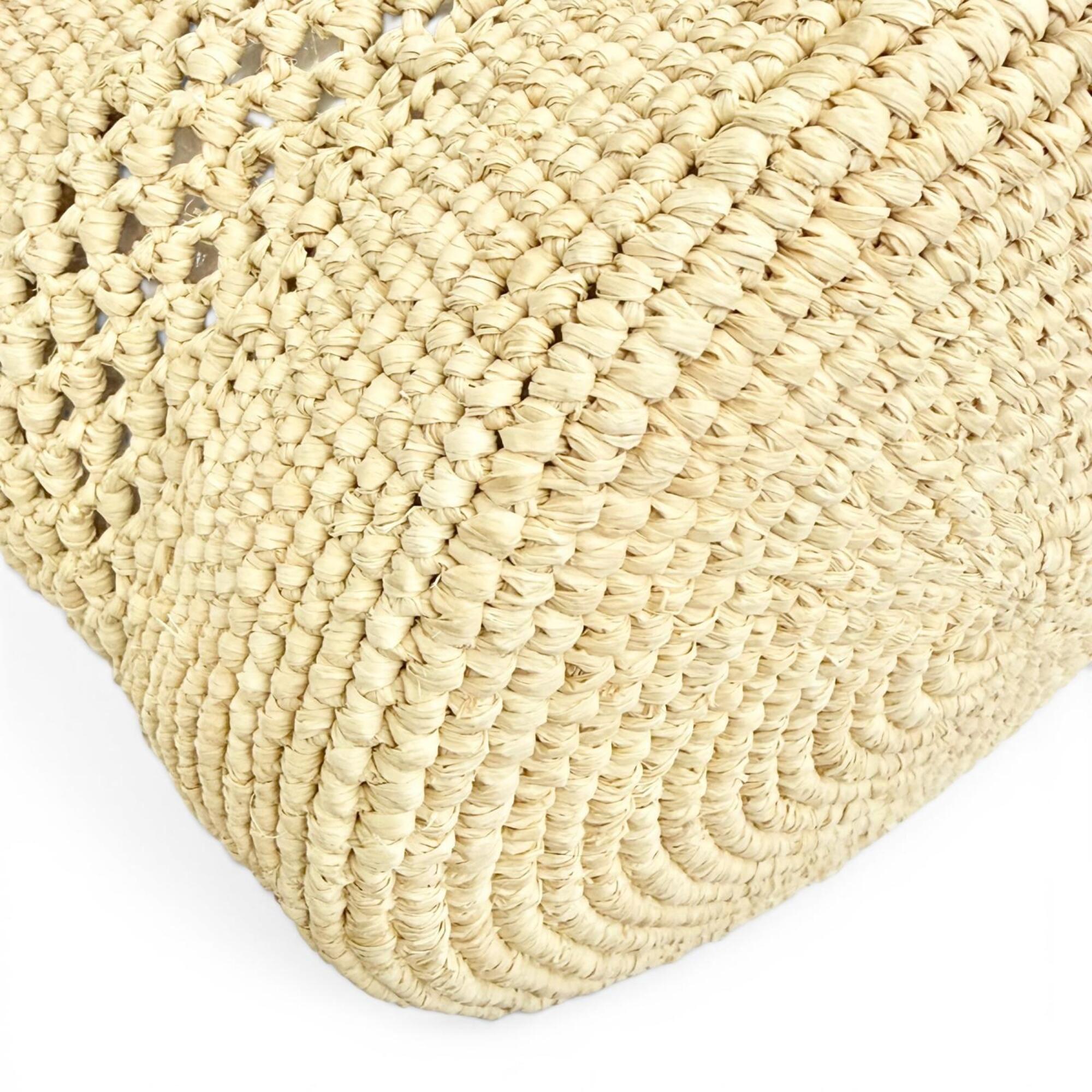 Celine Brown Raffia Leather Shoulder Bag (Pre-Owned)