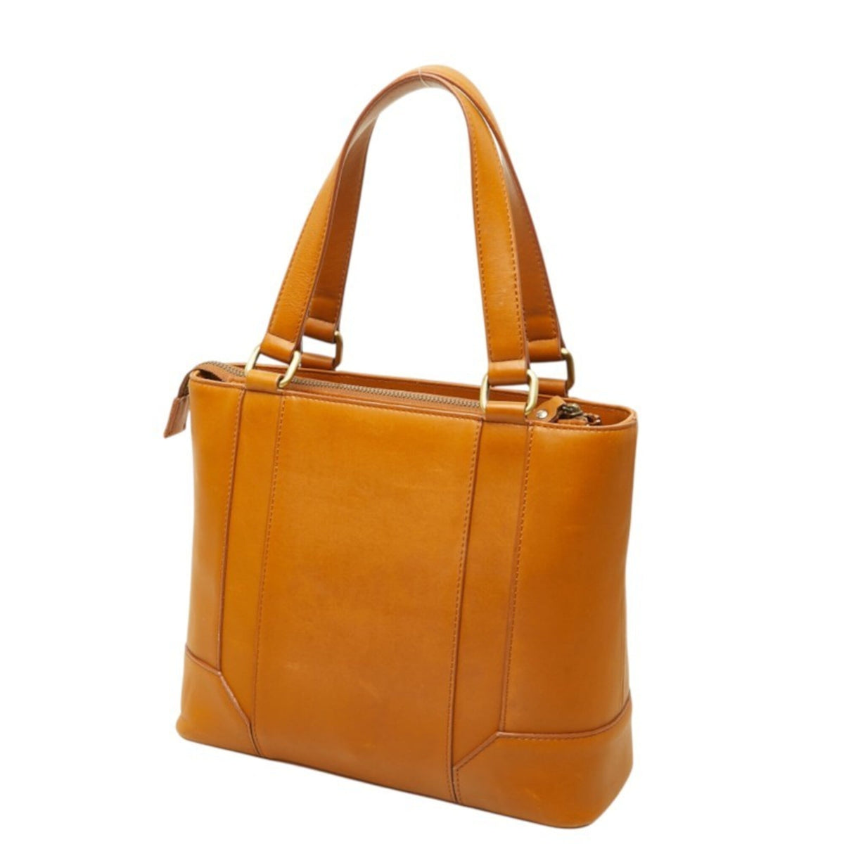 Burberry Camel Leather Shoulder Bag Tote Bag (Pre-Owned)