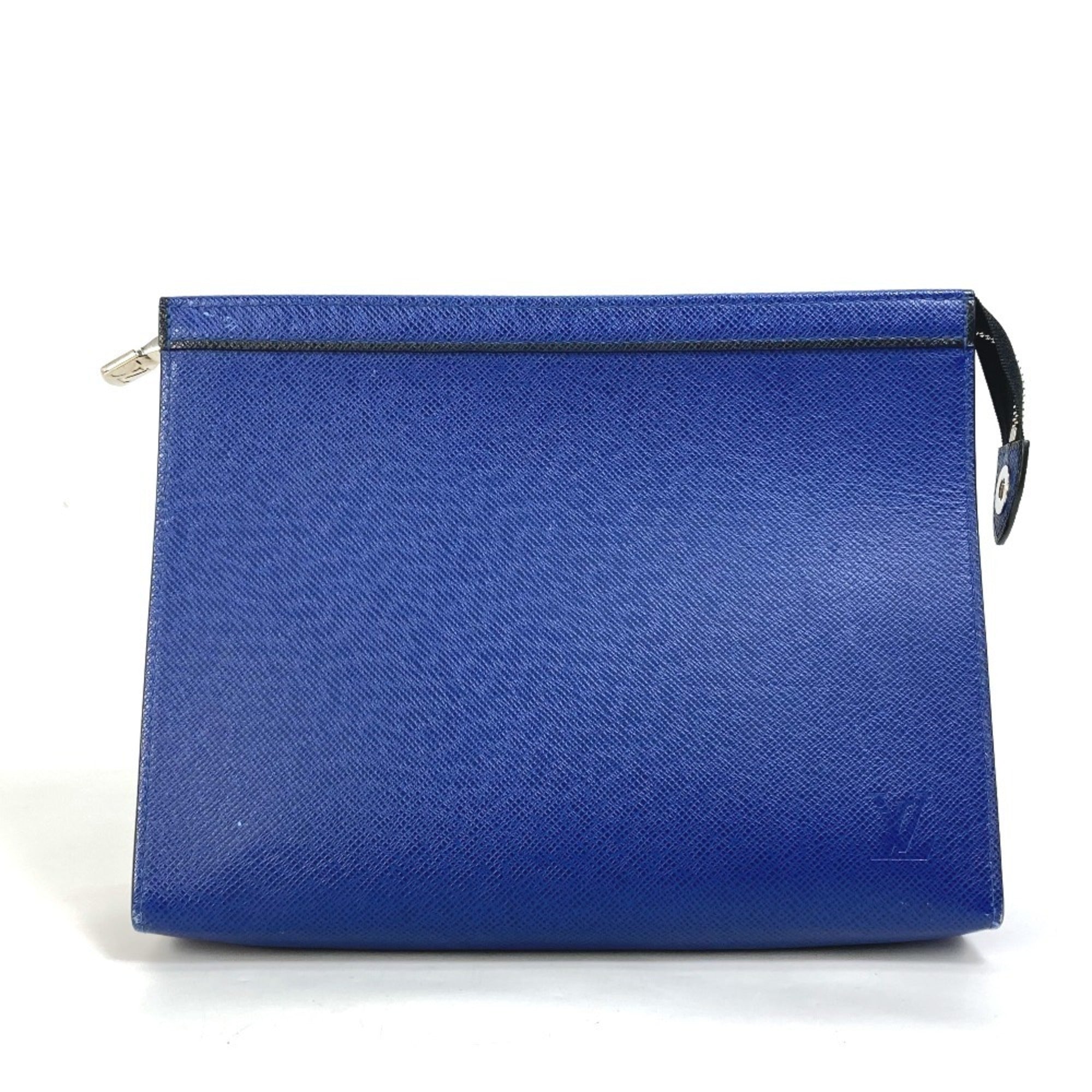Louis Vuitton Taiga Blue Taiga Leather Pouch (Pre-Owned)