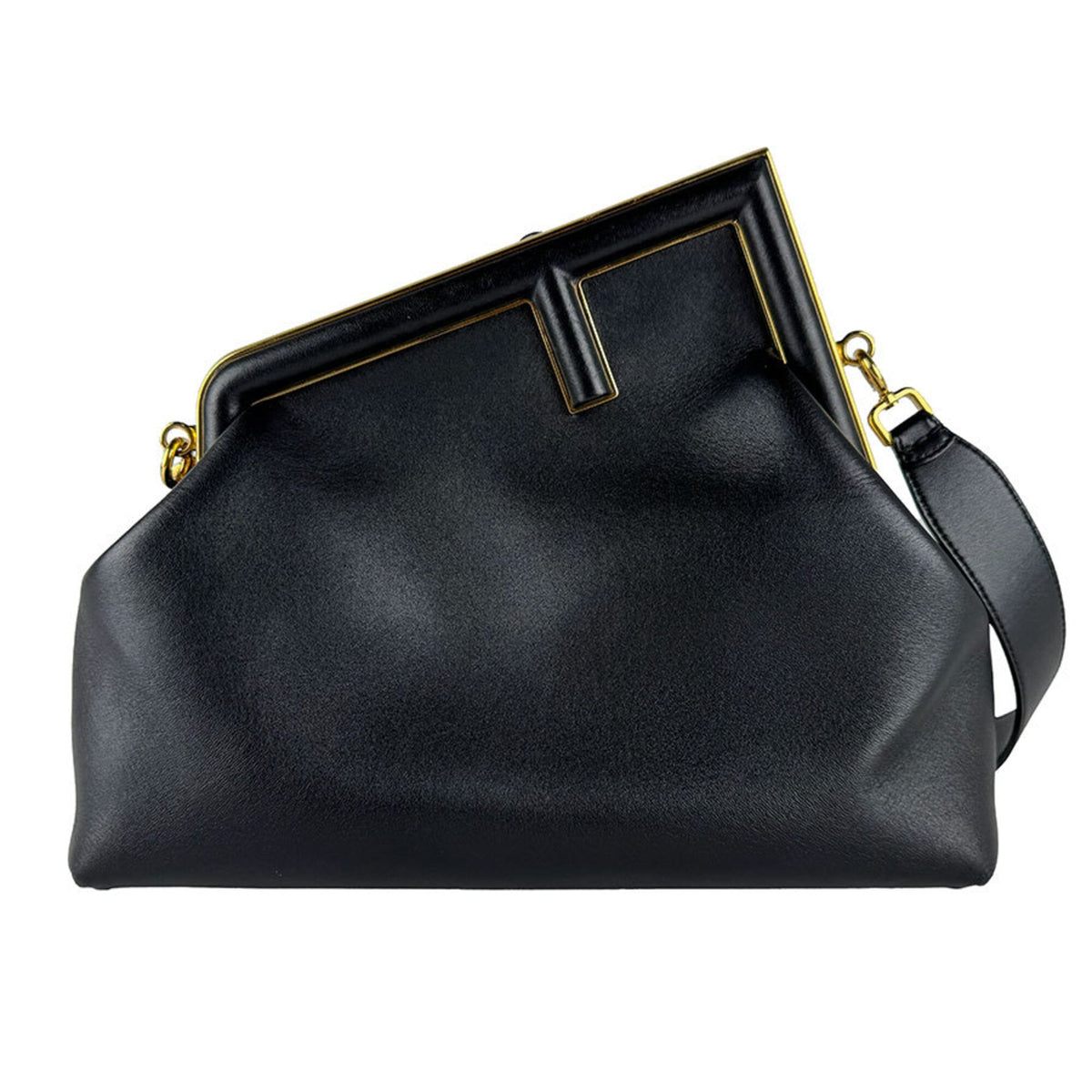 Fendi Black Leather Shoulder Bag (Pre-Owned)