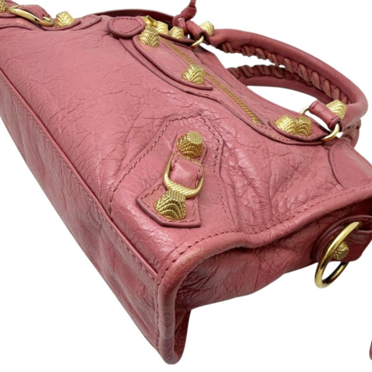 Balenciaga Pink Leather Handbag Shoulder Bag (Pre-Owned)