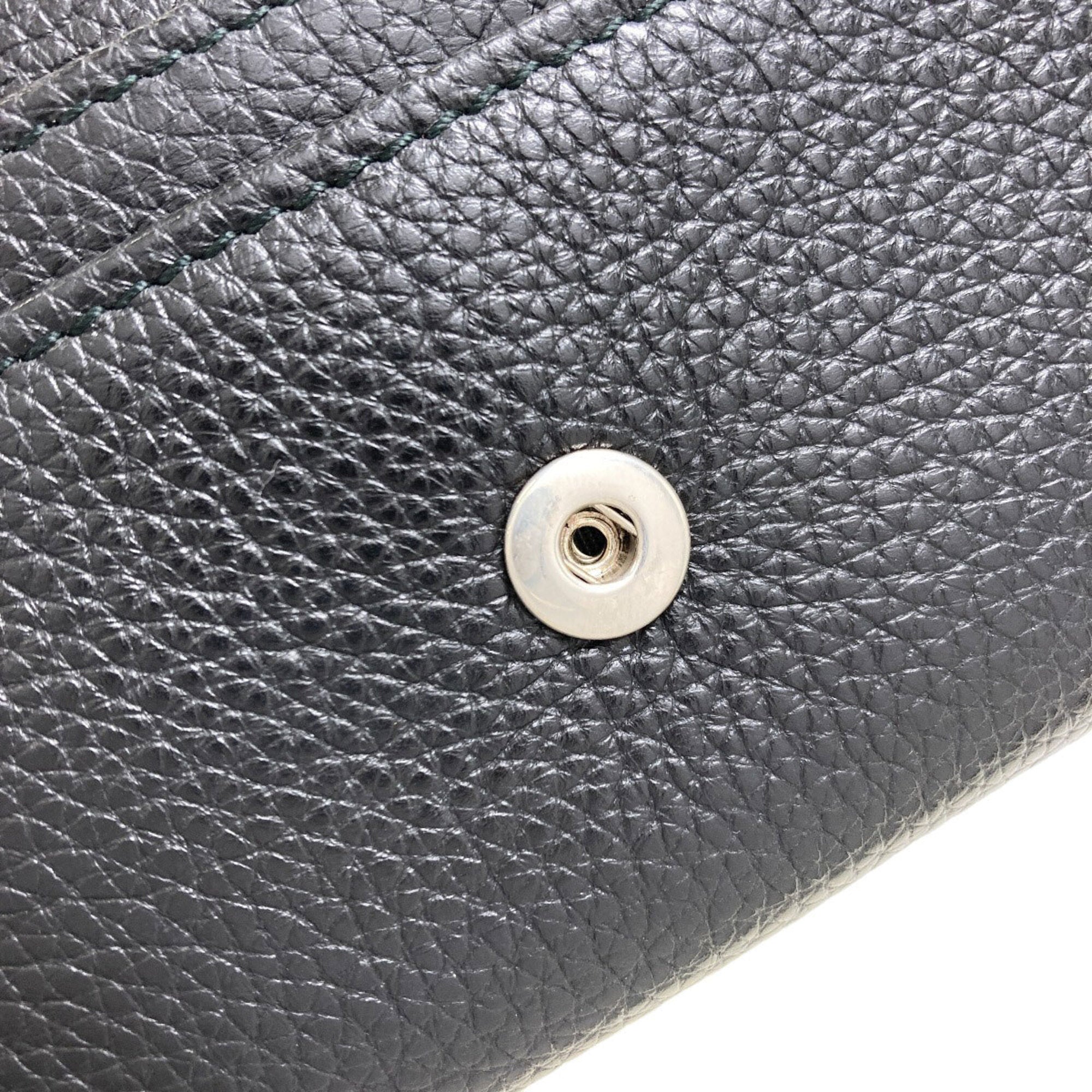 Jimmy Choo Black Leather Long Wallet (Bi-Fold) (Pre-Owned)