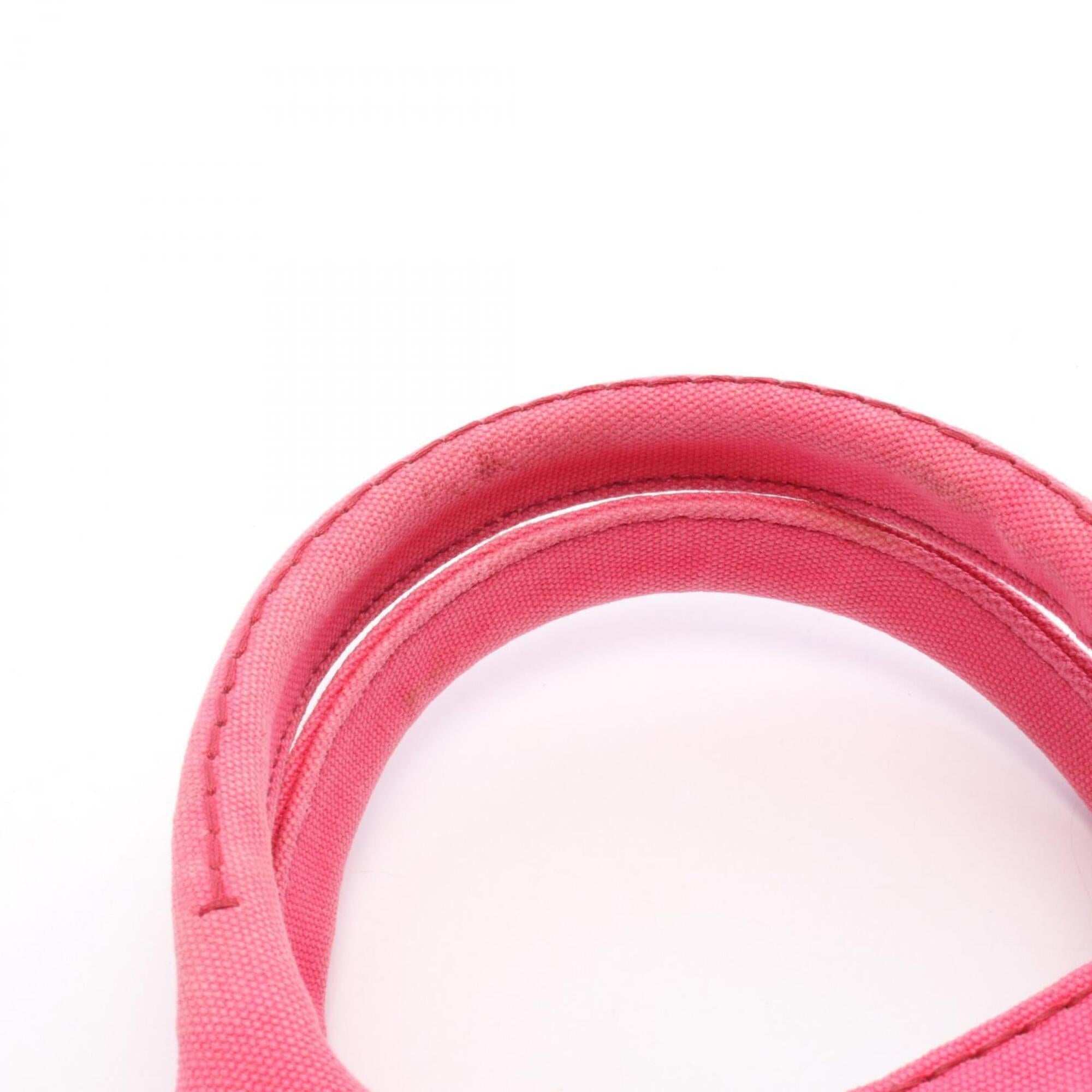 Prada Pink Canvas Handbag Tote Bag (Pre-Owned)