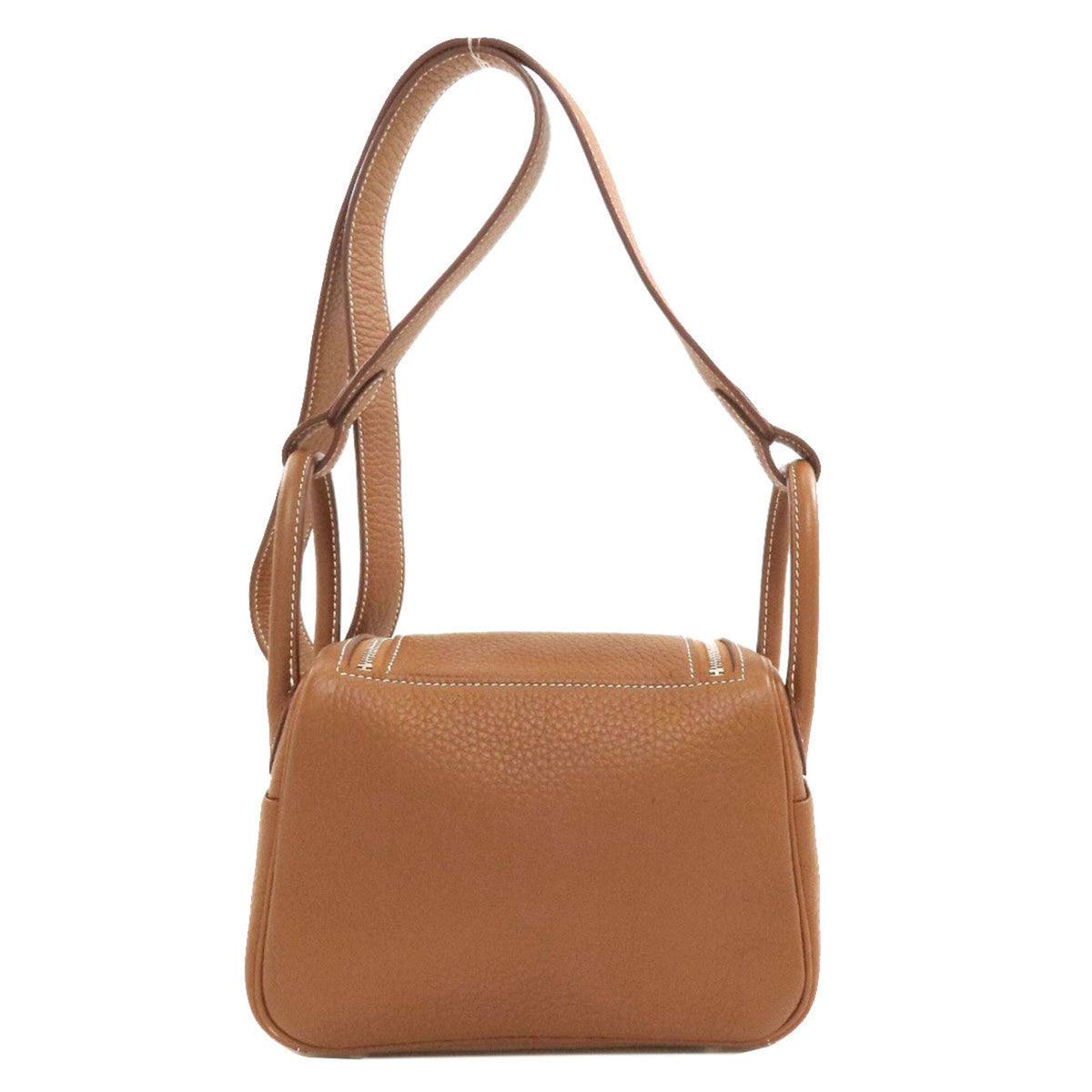 Hermes Gold Taurillon Clemence Leather Handbag (Pre-Owned)