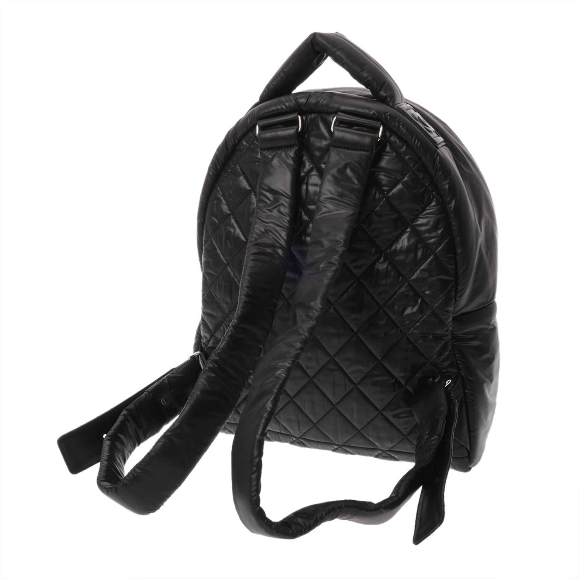 Chanel Matelasse Black Nylon Backpack (Pre-Owned)