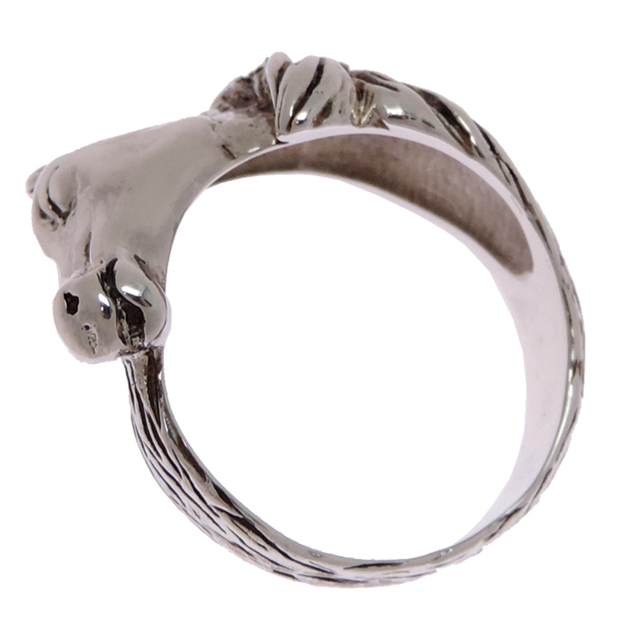 Hermes Silver 925 Band Ring (Pre-Owned)
