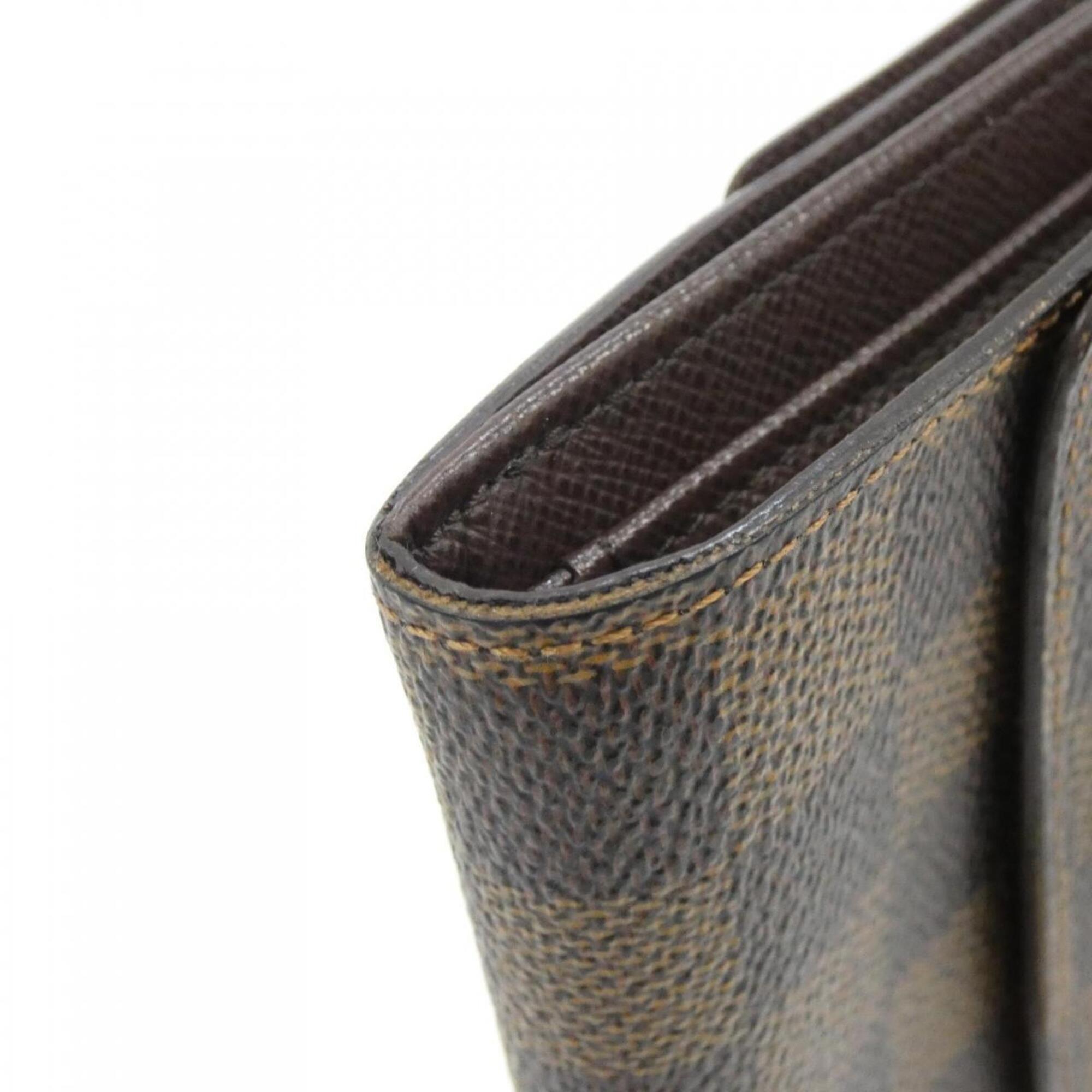 Louis Vuitton Ebene Coated Canvas Wallet (Tri-Fold) (Pre-Owned)