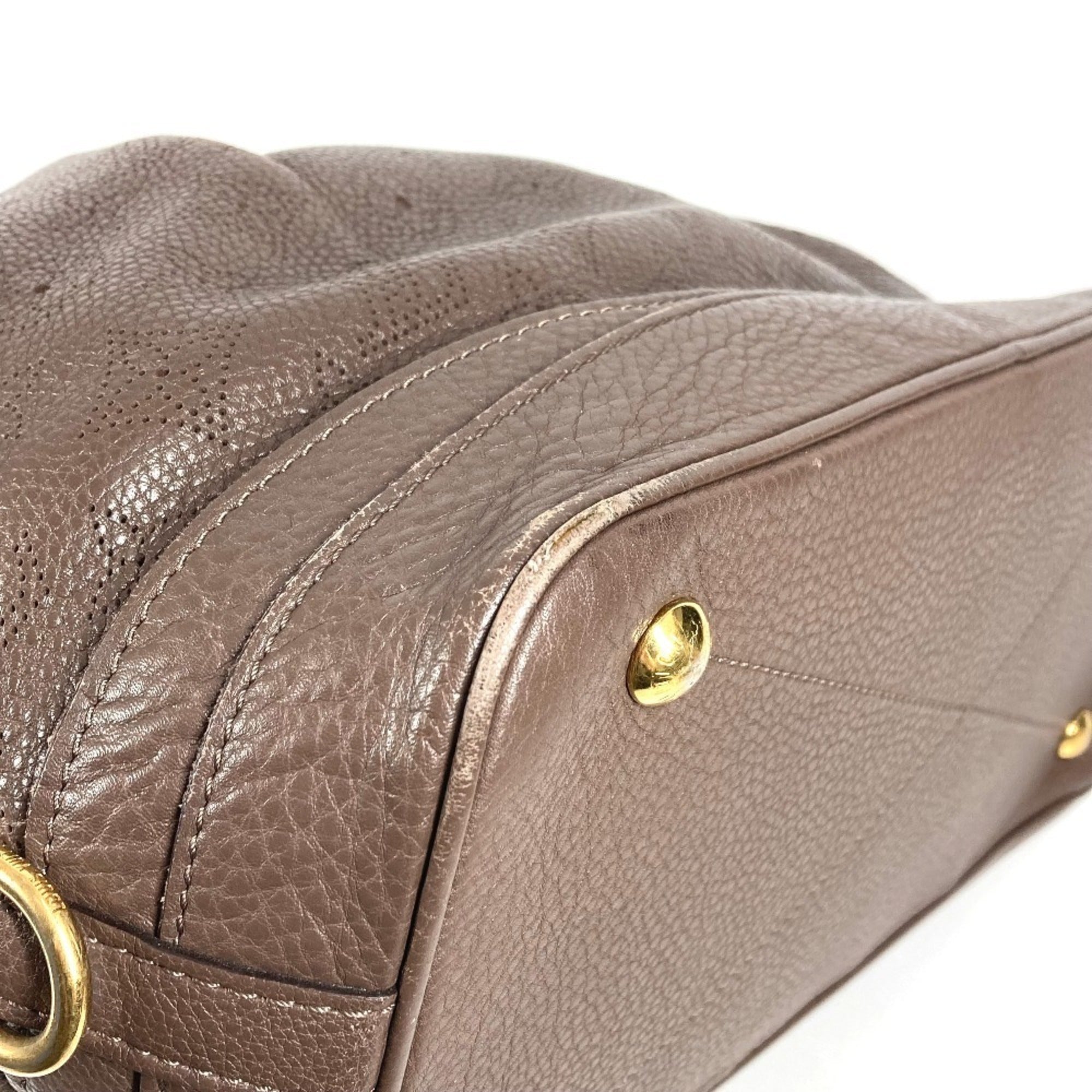 Louis Vuitton Brown Monogram Mahina Leather Leather Handbag Shoulder Bag Tote Bag (Pre-Owned)