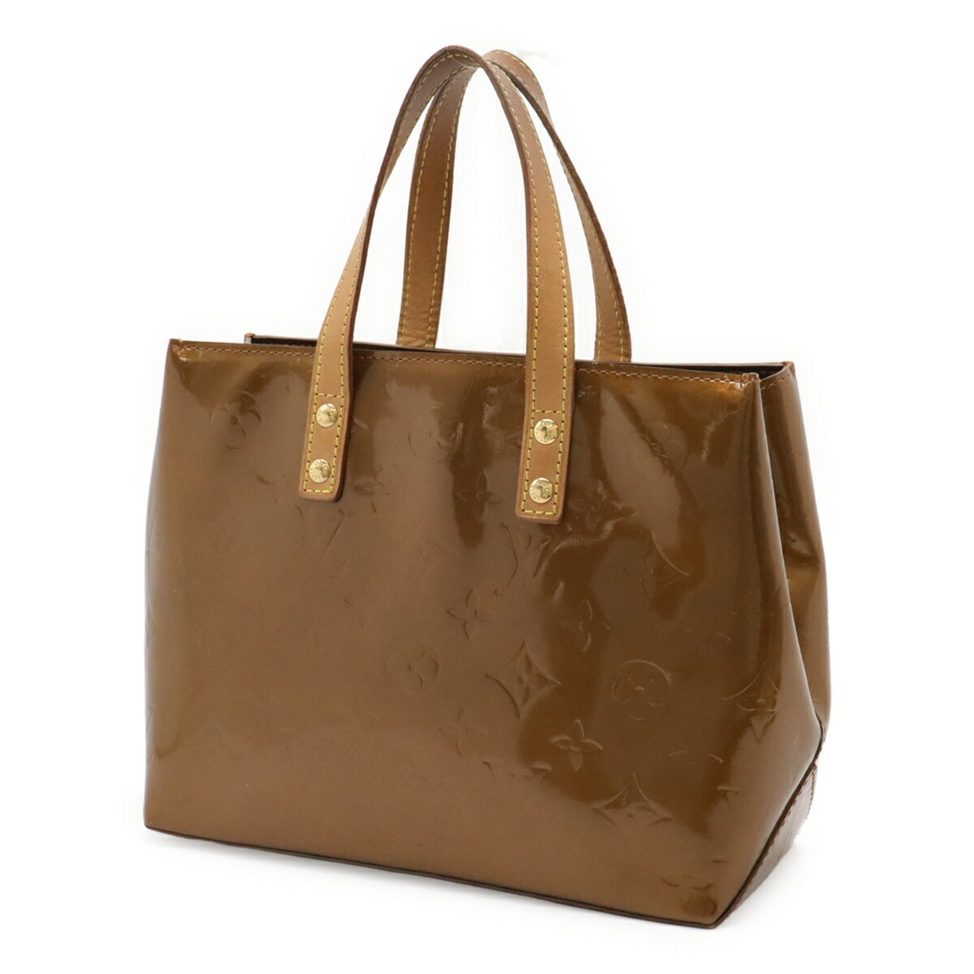 Louis Vuitton Bronze Leather Handbag Tote Bag (Pre-Owned)