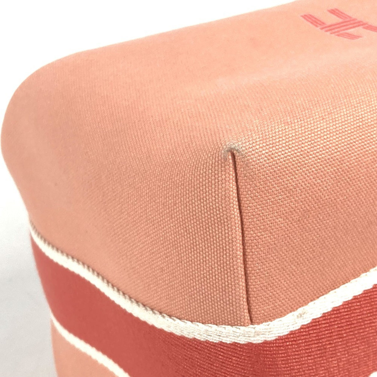Hermes Pink Canvas Handbag Pouch Vanity Bag (Pre-Owned)