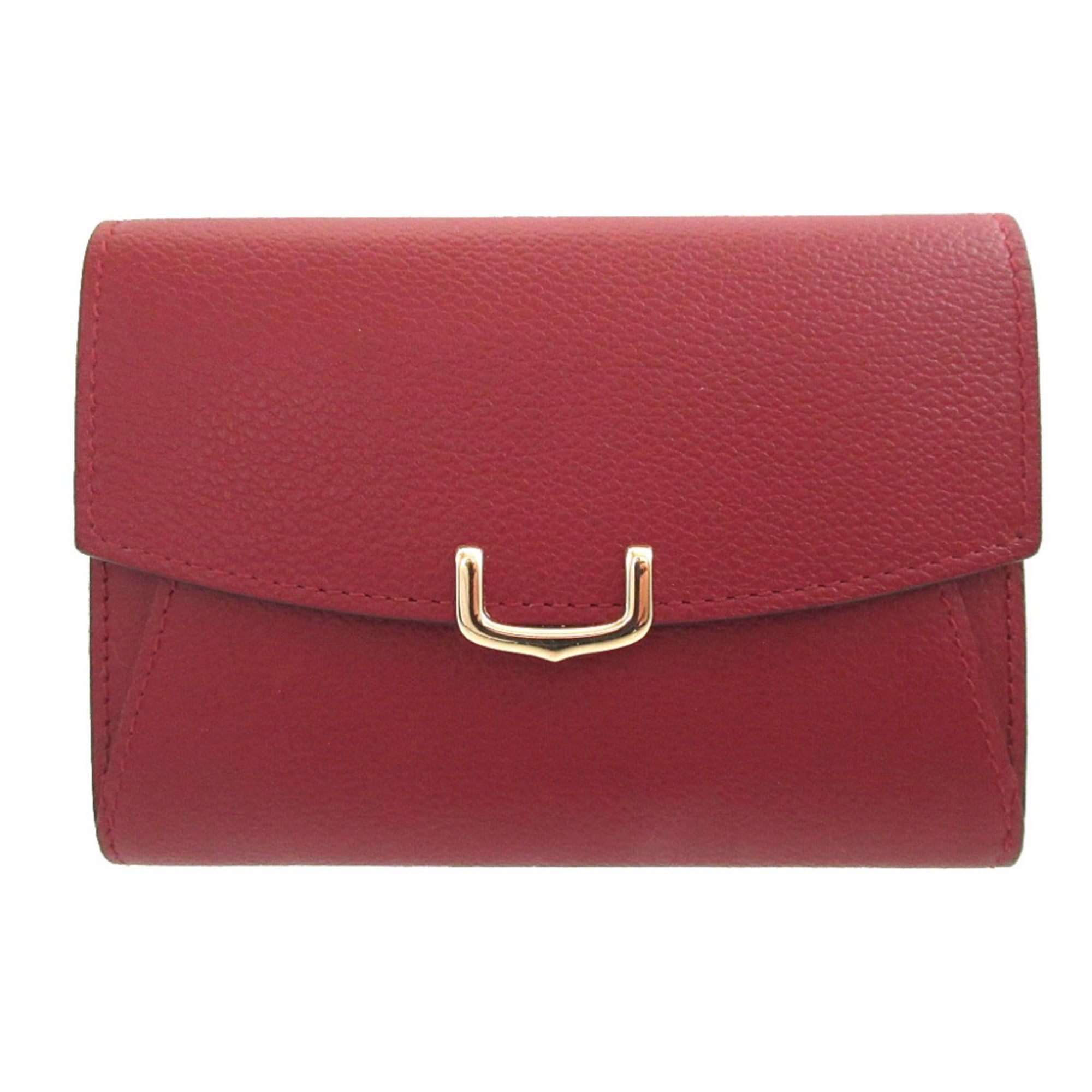 Cartier Bordeaux Leather Wallet (Bi-Fold) (Pre-Owned)