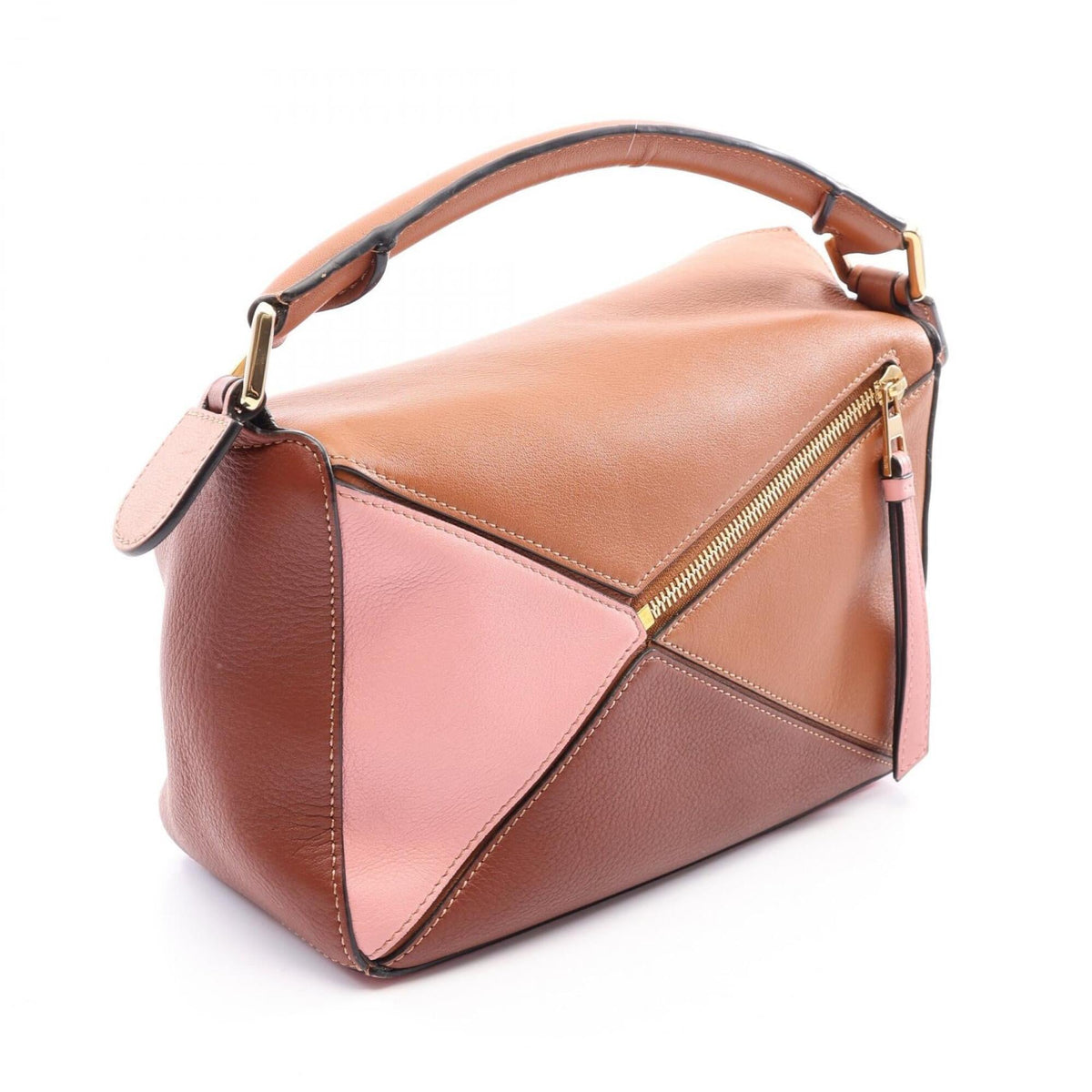 Loewe Brown Pink Leather Handbag (Pre-Owned)