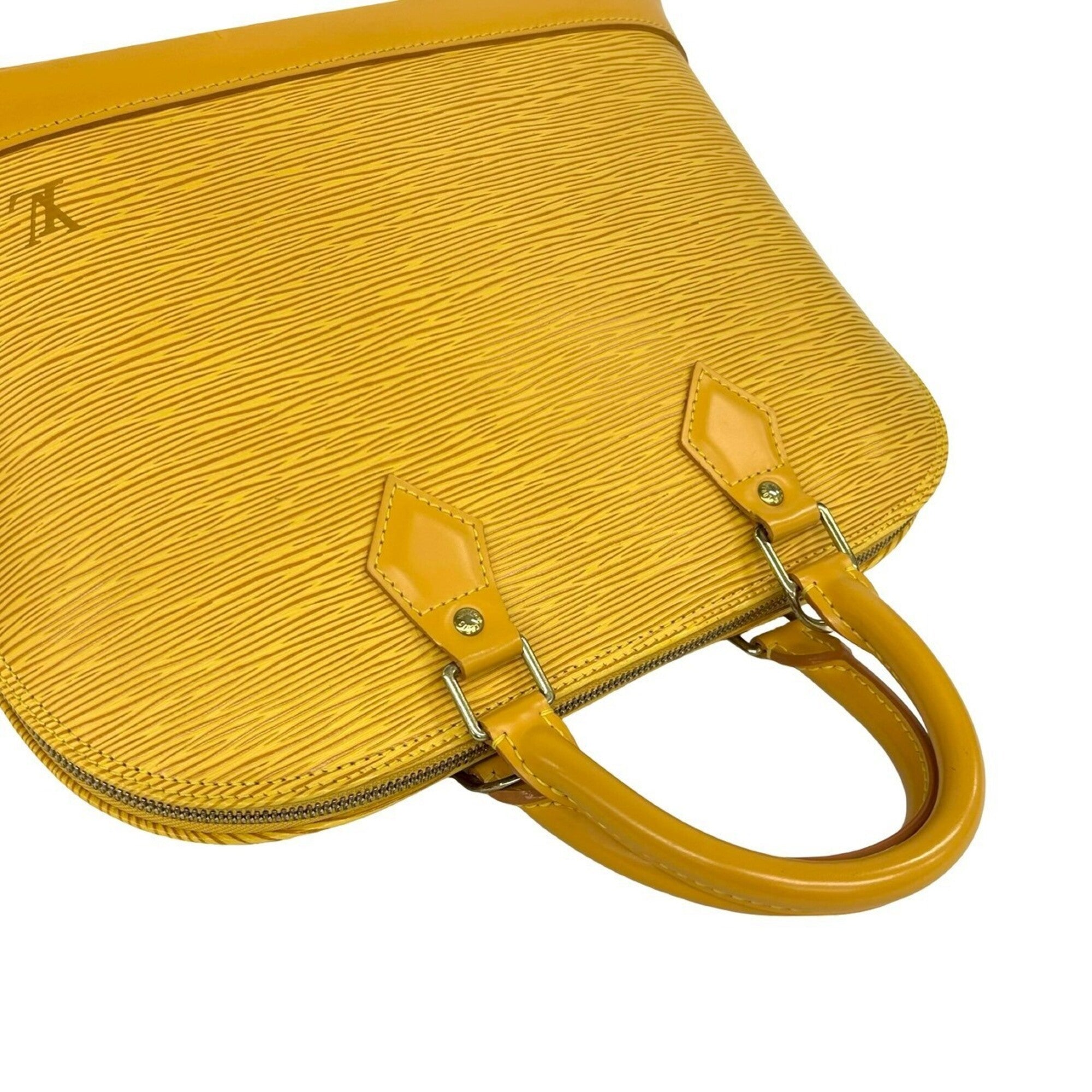 Louis Vuitton Yellow Leather Boston Bag Handbag (Pre-Owned)