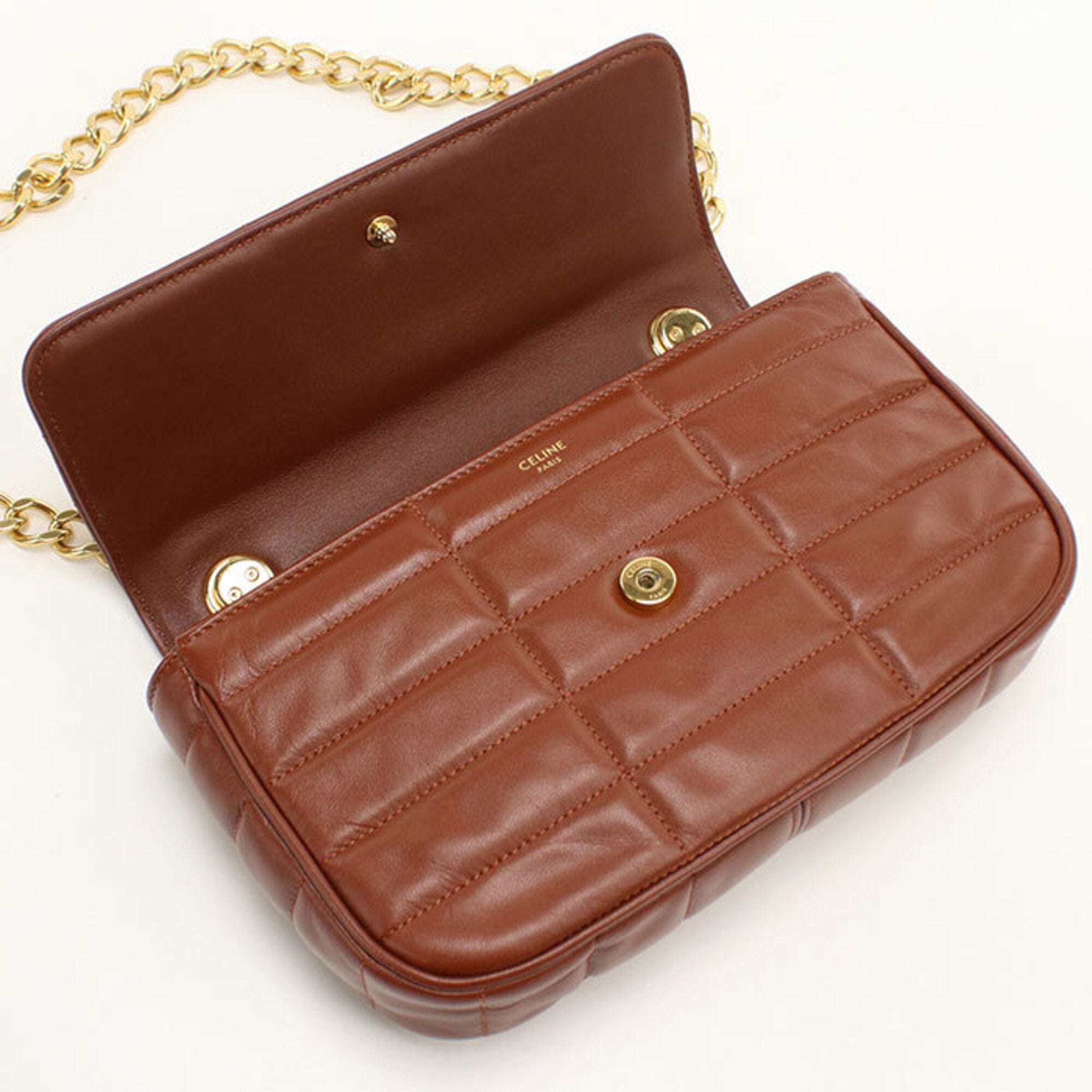 Celine Brown Leather Shoulder Bag (Pre-Owned)