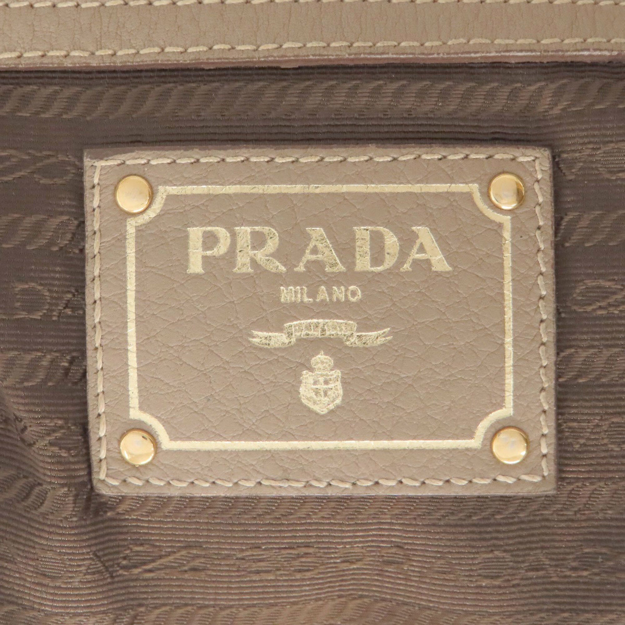 Prada Brown Leather Tote Bag (Pre-Owned)