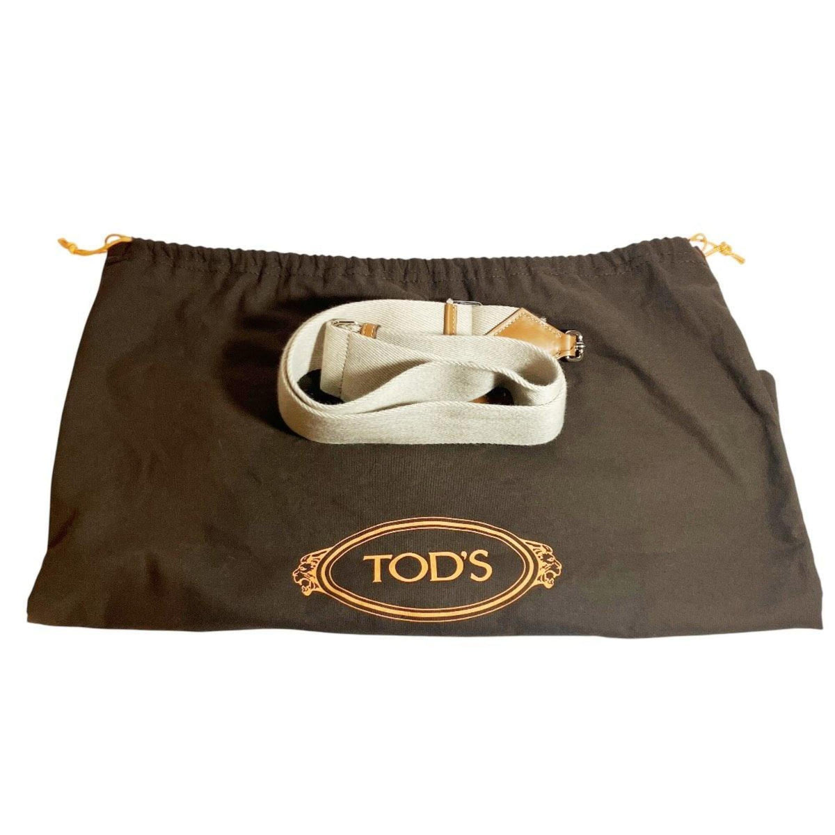 Tod's Beige Canvas Leather Handbag (Pre-Owned)