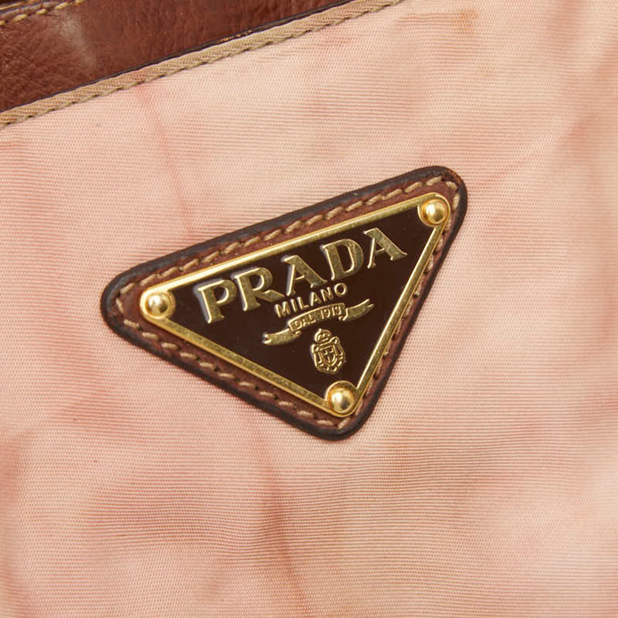 Prada Brown Nylon Tote Bag (Pre-Owned)