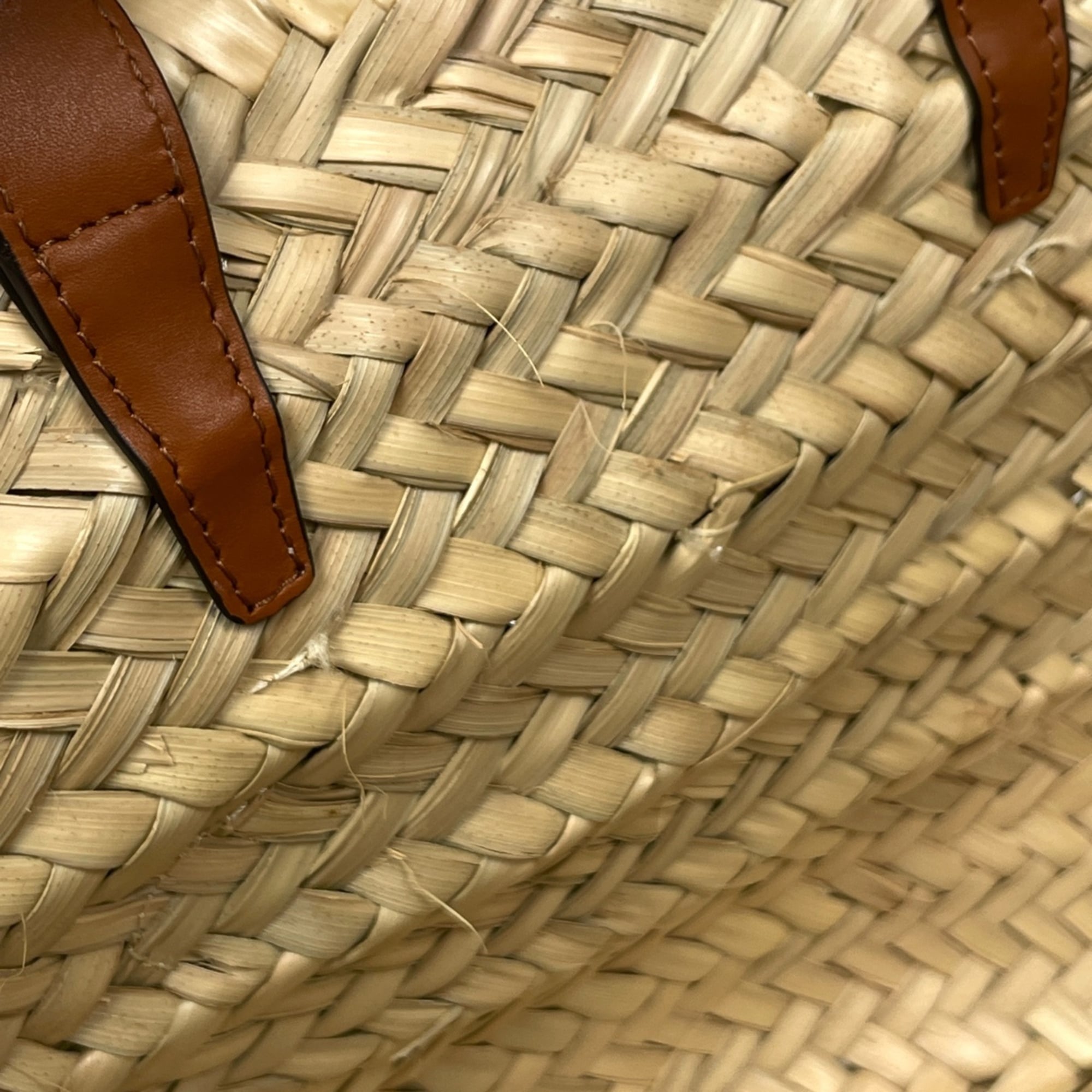 Celine Brown Raffia Leather Tote Bag (Pre-Owned)