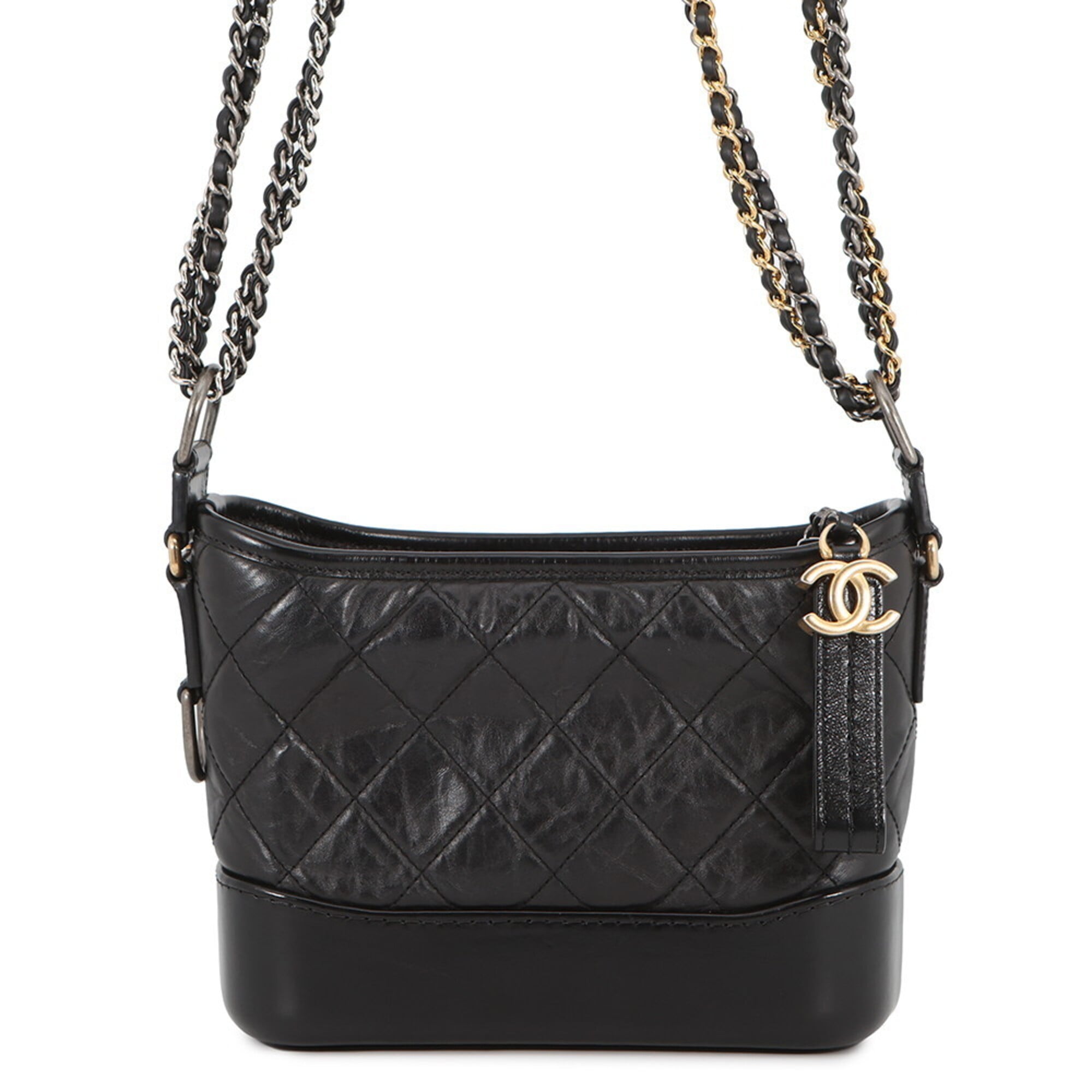 Chanel Gabriel Black Handbag Shoulder Bag (Pre-Owned)