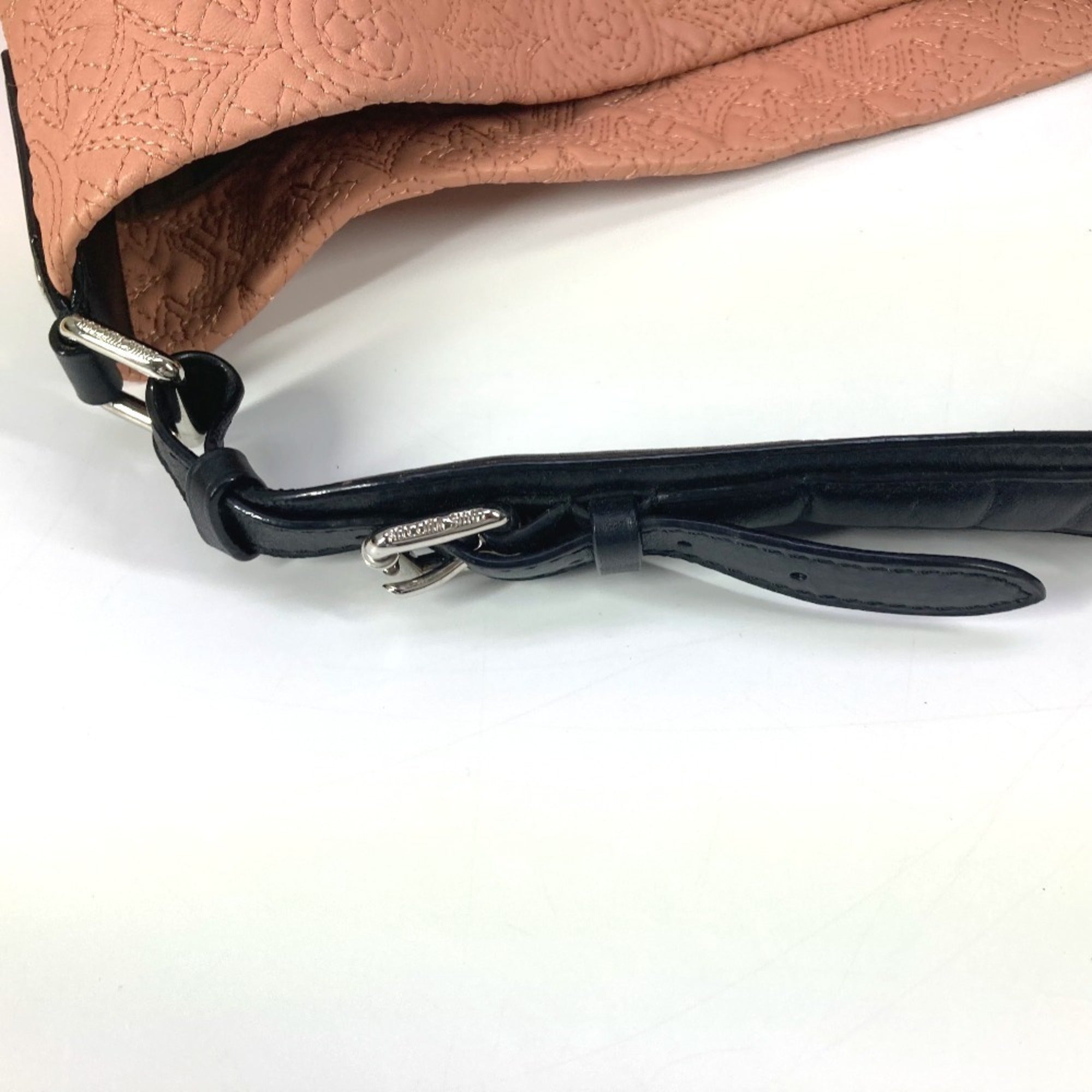 Louis Vuitton Black Pink Leather Shoulder Bag Tote Bag (Pre-Owned)