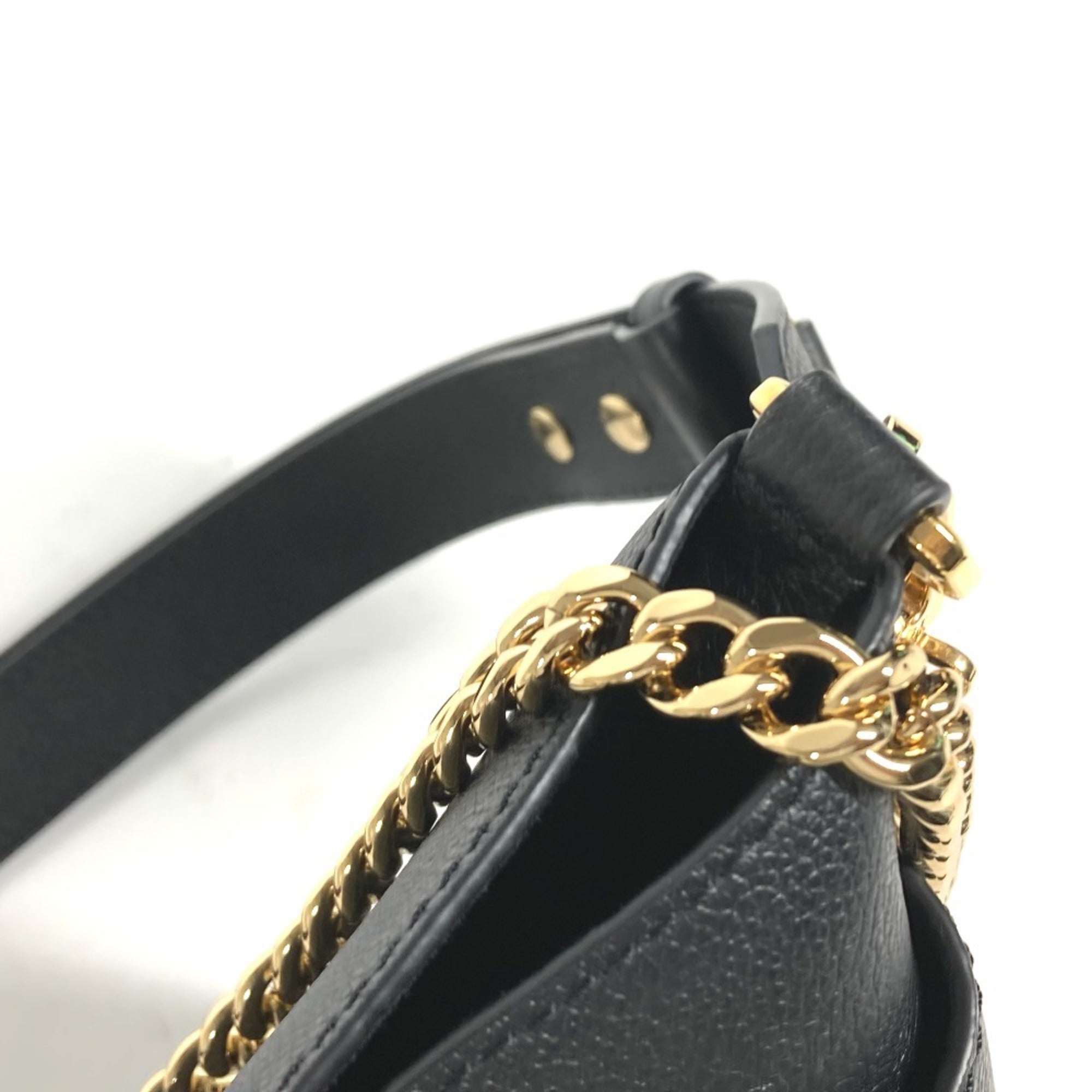 Louis Vuitton Black Leather Shoulder Bag (Pre-Owned)