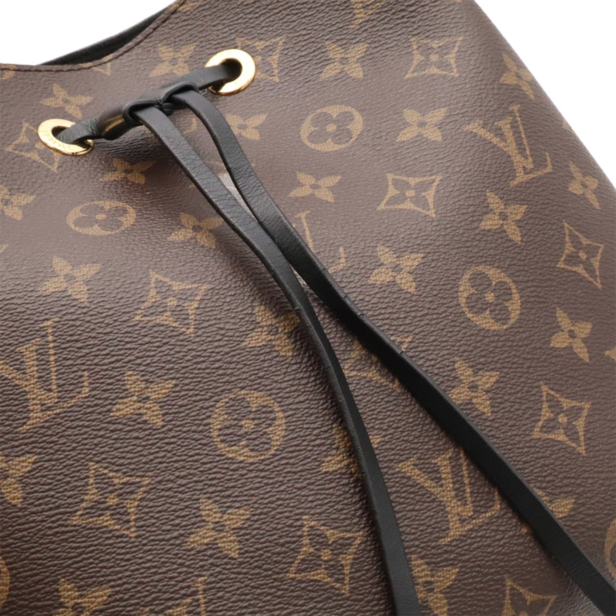 Louis Vuitton Noir Monogram Canvas Leather Shoulder Bag (Pre-Owned)