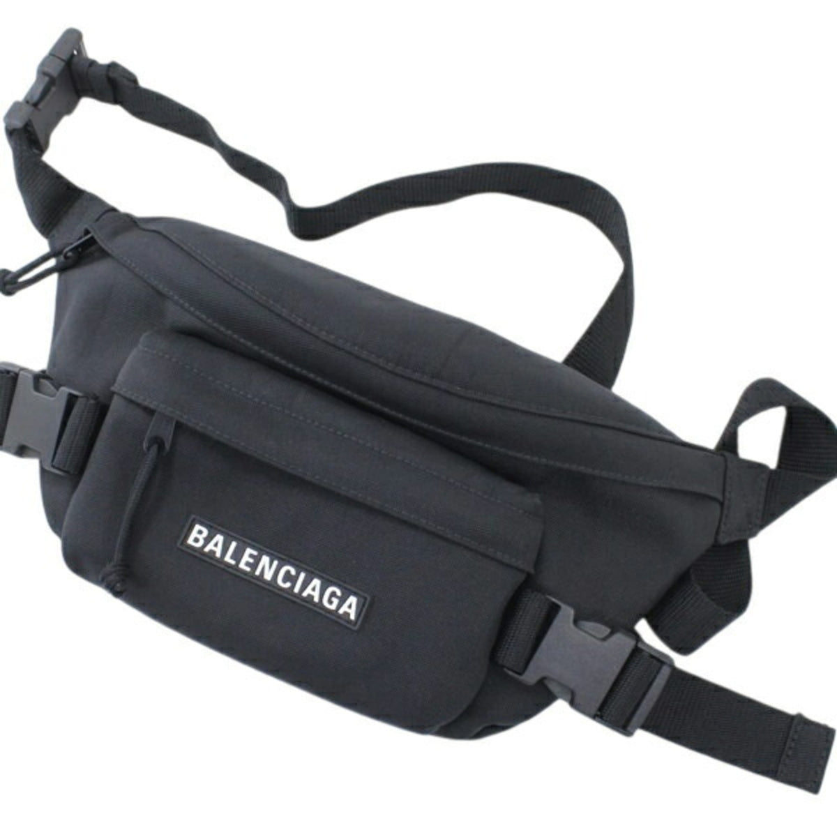 Balenciaga Black Nylon Fanny Pack Sling Bag (Pre-Owned)