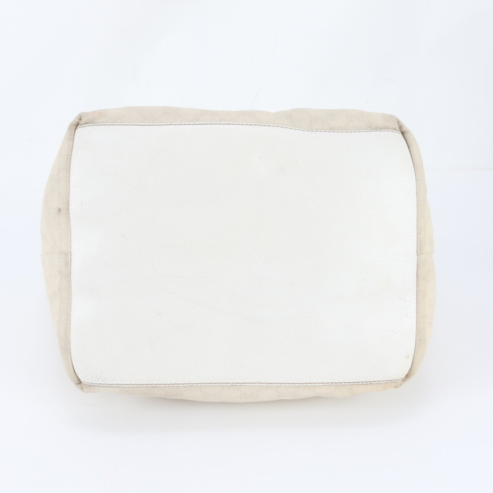 Gucci Beige White Gg Canvas Handbag Tote Bag (Pre-Owned)