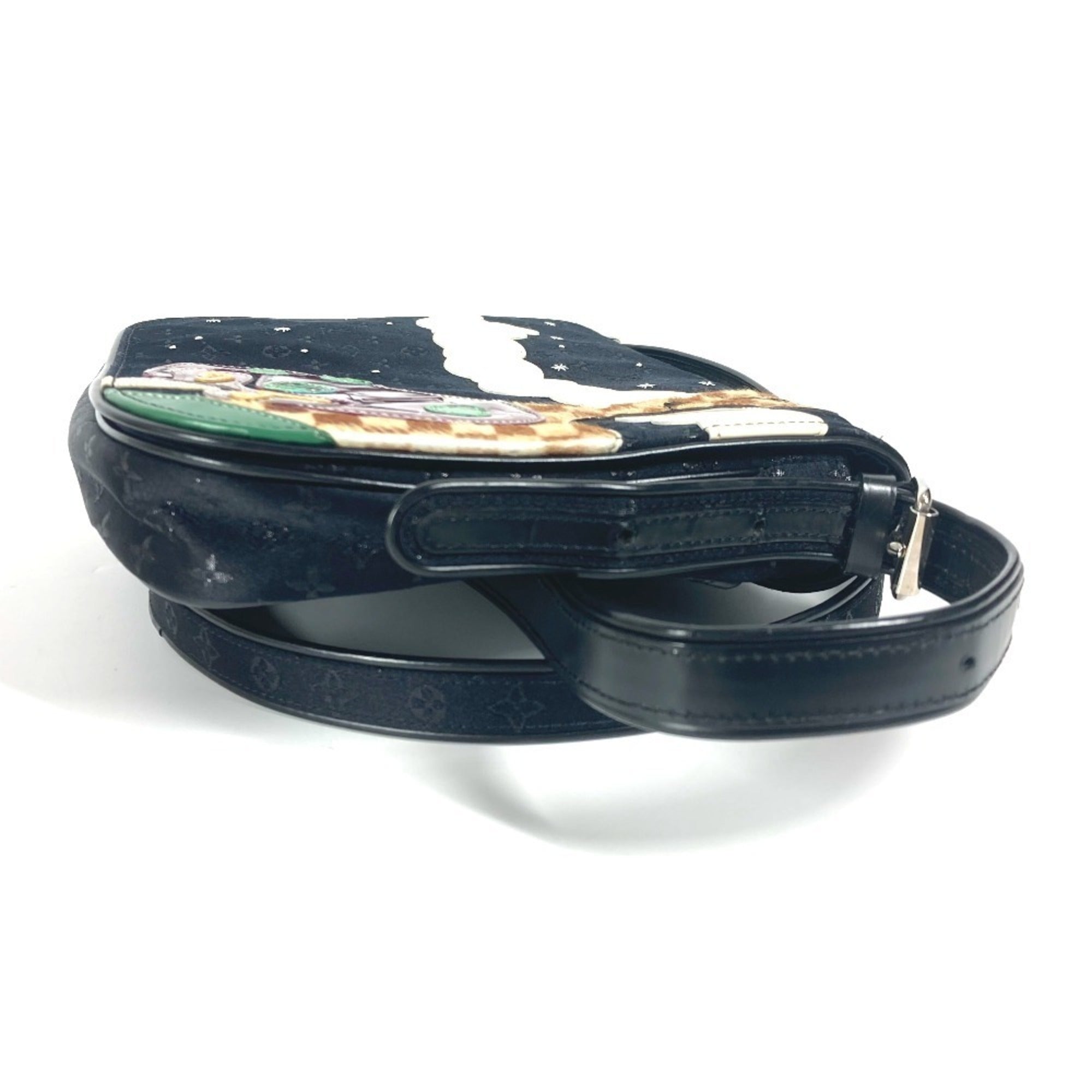 Louis Vuitton Monogram Satin Black Monogram Satin Pochette Shoulder Bag (Pre-Owned)