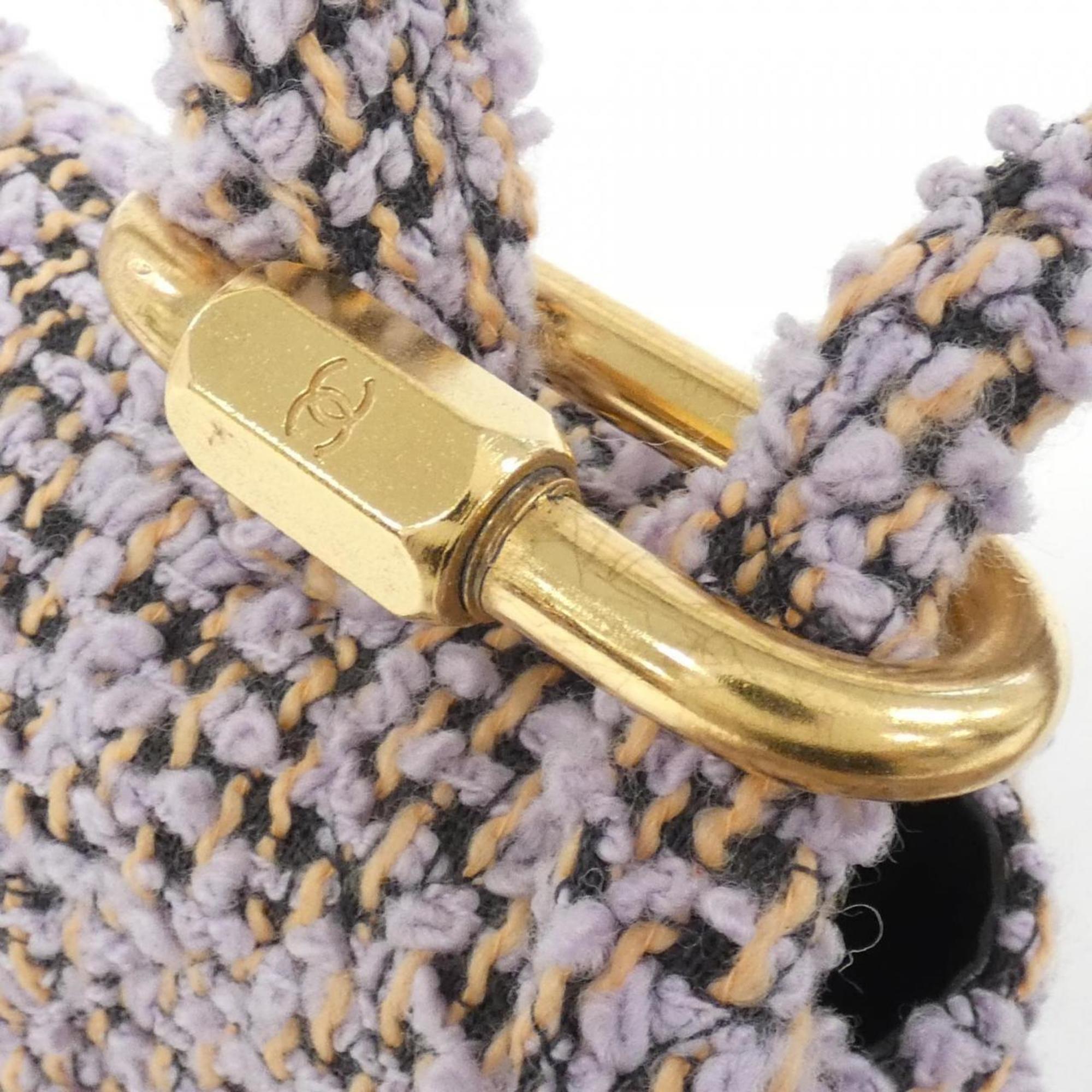 Chanel Light Purple Tweed Handbag (Pre-Owned)