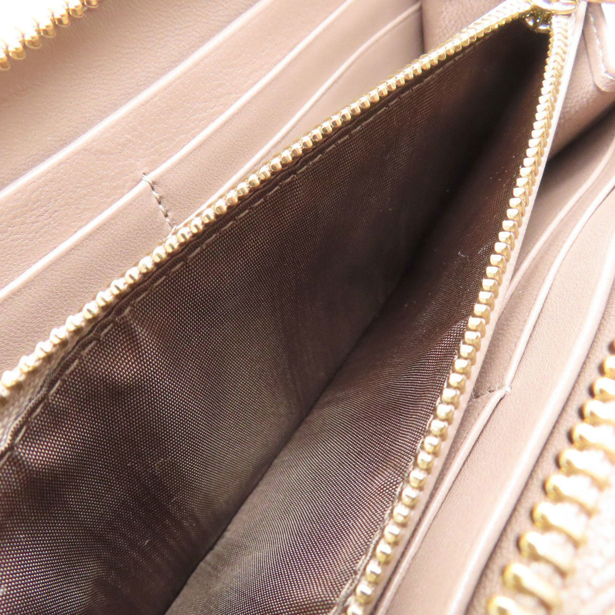 Bvlgari Gold Leather Long Wallet (Bi-Fold) (Pre-Owned)