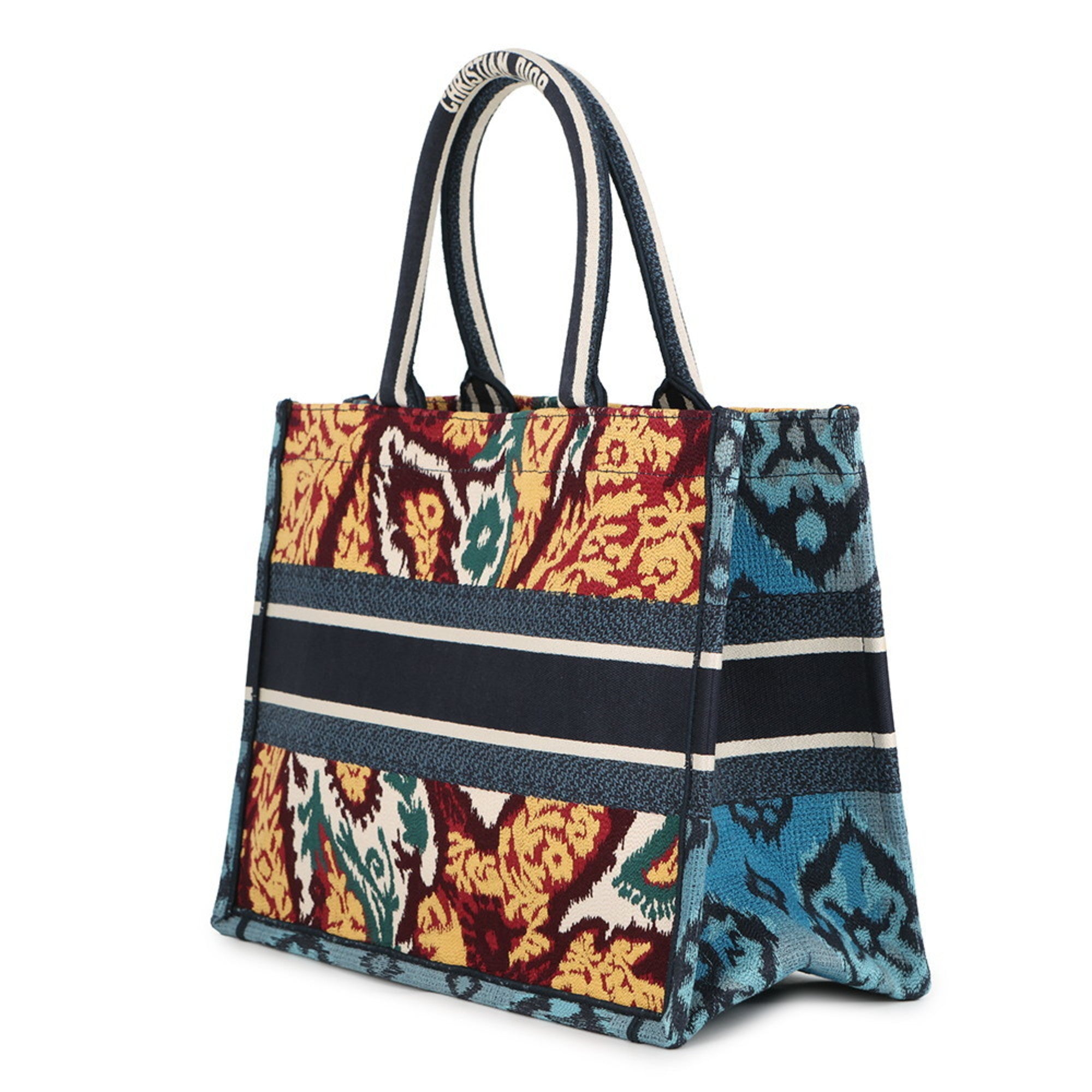 Christian Dior Multi-Color Navy Canvas Handbag Tote Bag (Pre-Owned)