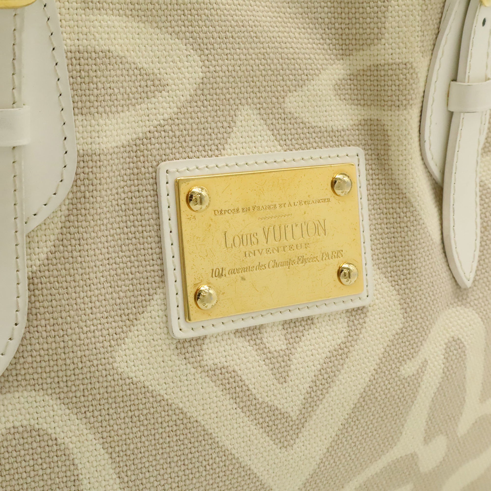 Louis Vuitton Sable Canvas Leather Shoulder Bag Tote Bag (Pre-Owned)